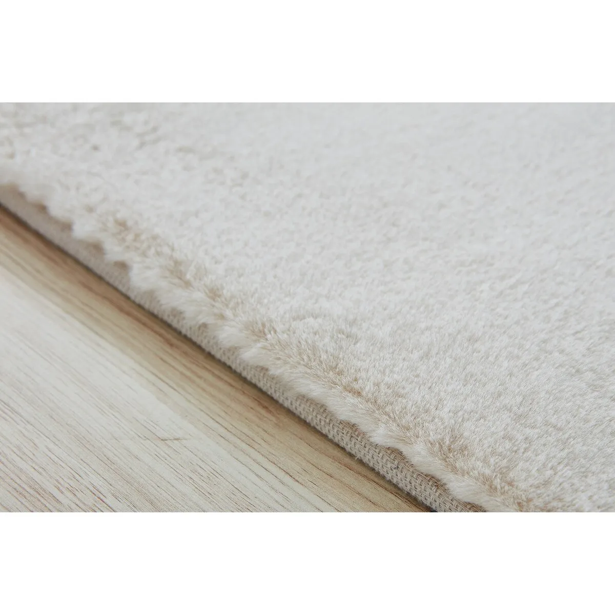 Lily Luxury Chinchilla Faux Fur Rectangular Area Rug