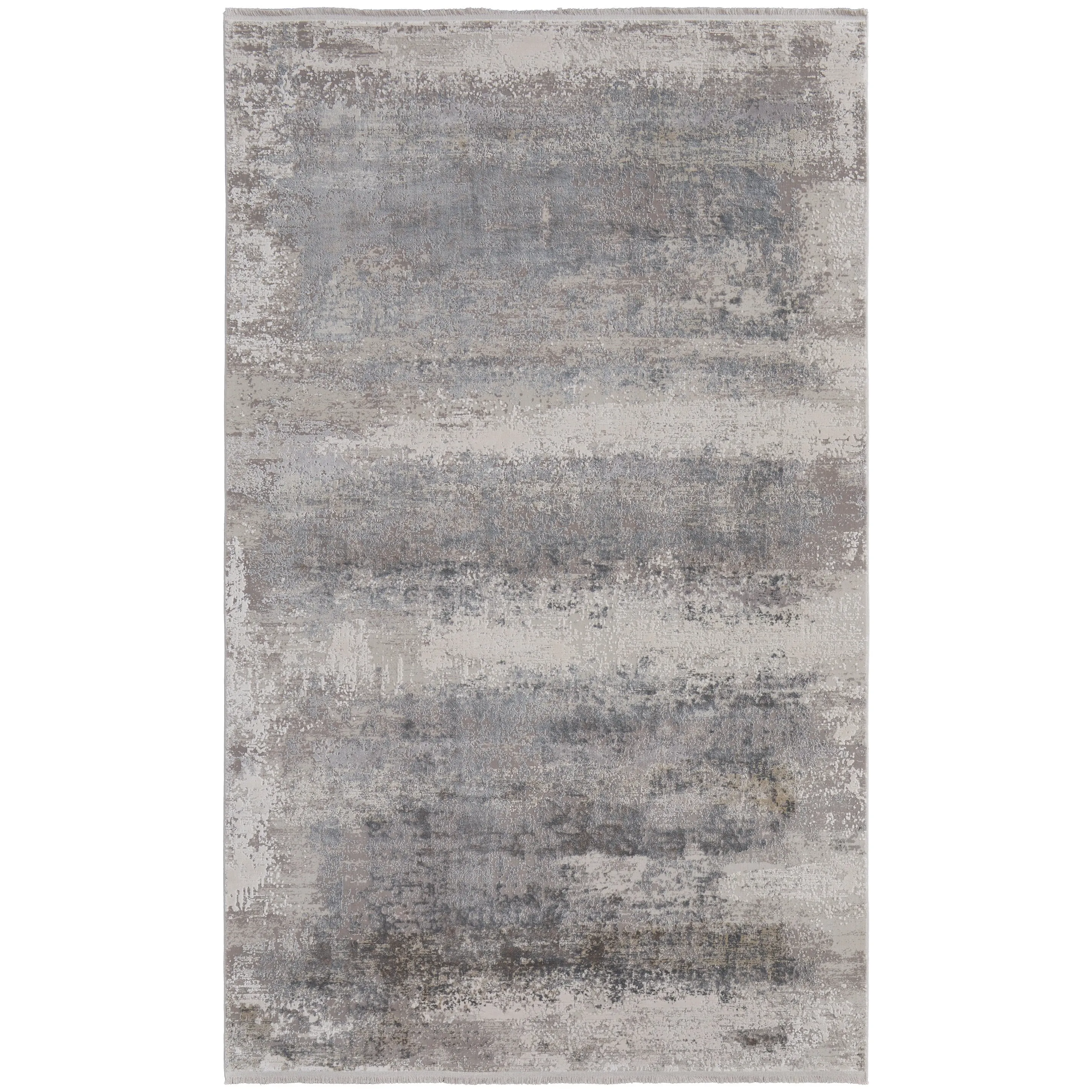 Lindstra Gradient Watercolor Rug. Silver Gray. Area Rug
