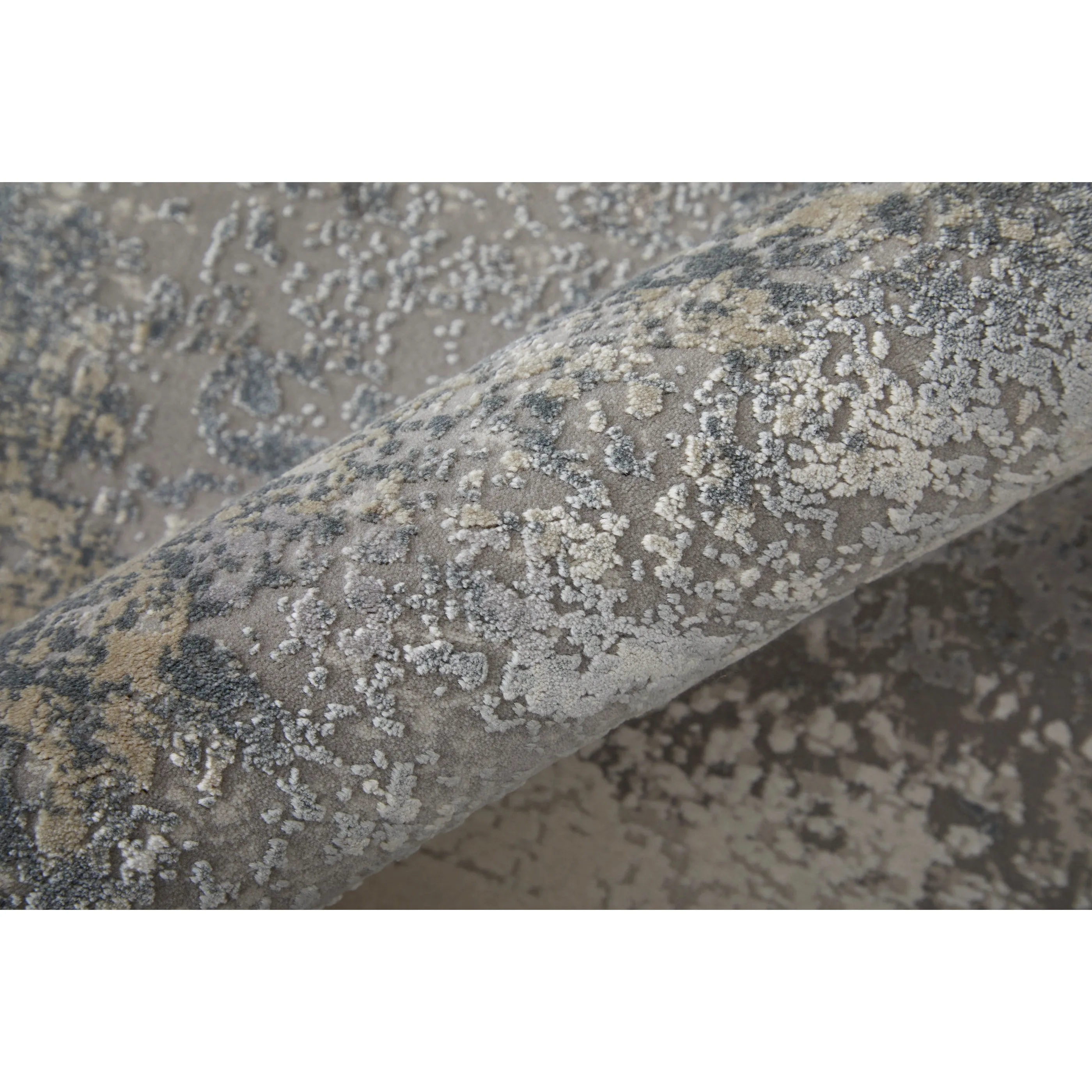 Lindstra Gradient Watercolor Rug. Silver Gray. Area Rug