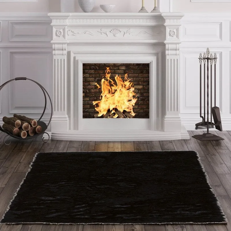 Linon Faux Sheepskin Shag Rug