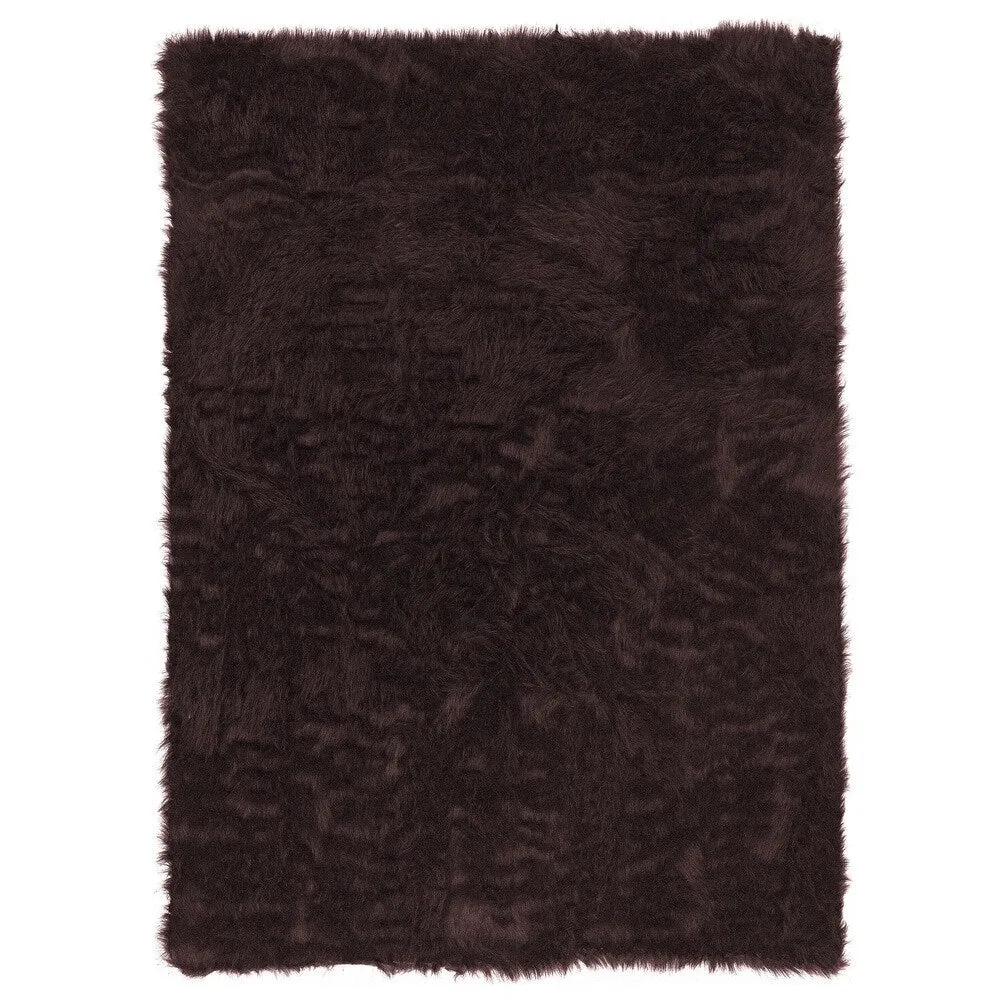 Linon Faux Sheepskin Shag Rug