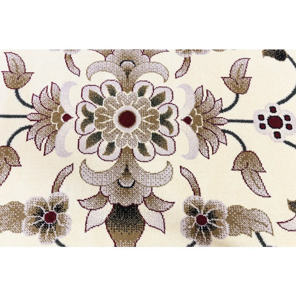 Linon Persian Treasures Isfahan Floral Polypropylene Rectangular Area Rug