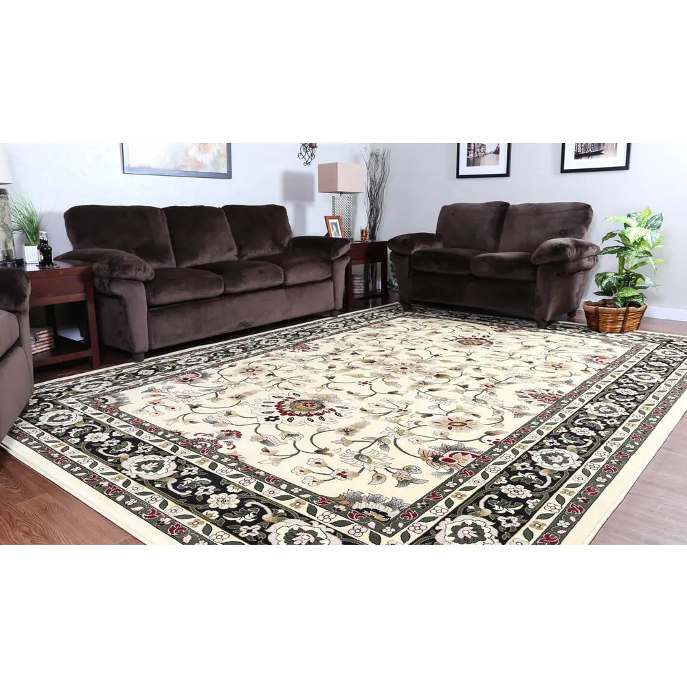 Linon Persian Treasures Isfahan Floral Polypropylene Rectangular Area Rug