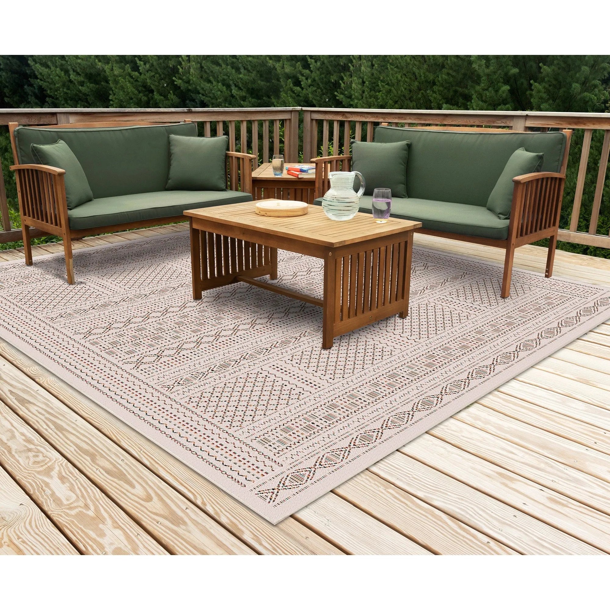 Liora Manne Avena Panel Stripe Indoor/Outdoor Rug