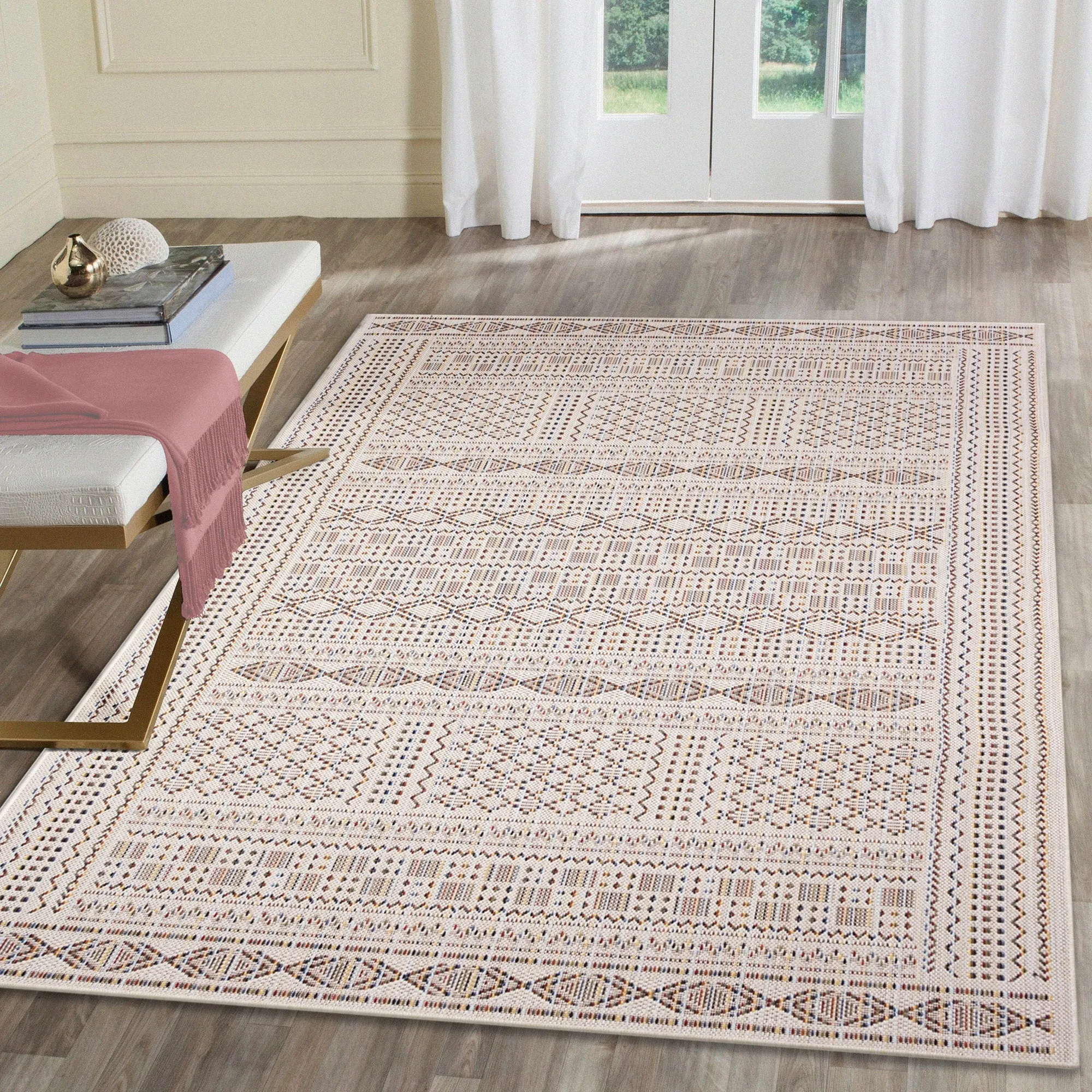 Liora Manne Avena Panel Stripe Indoor/Outdoor Rug