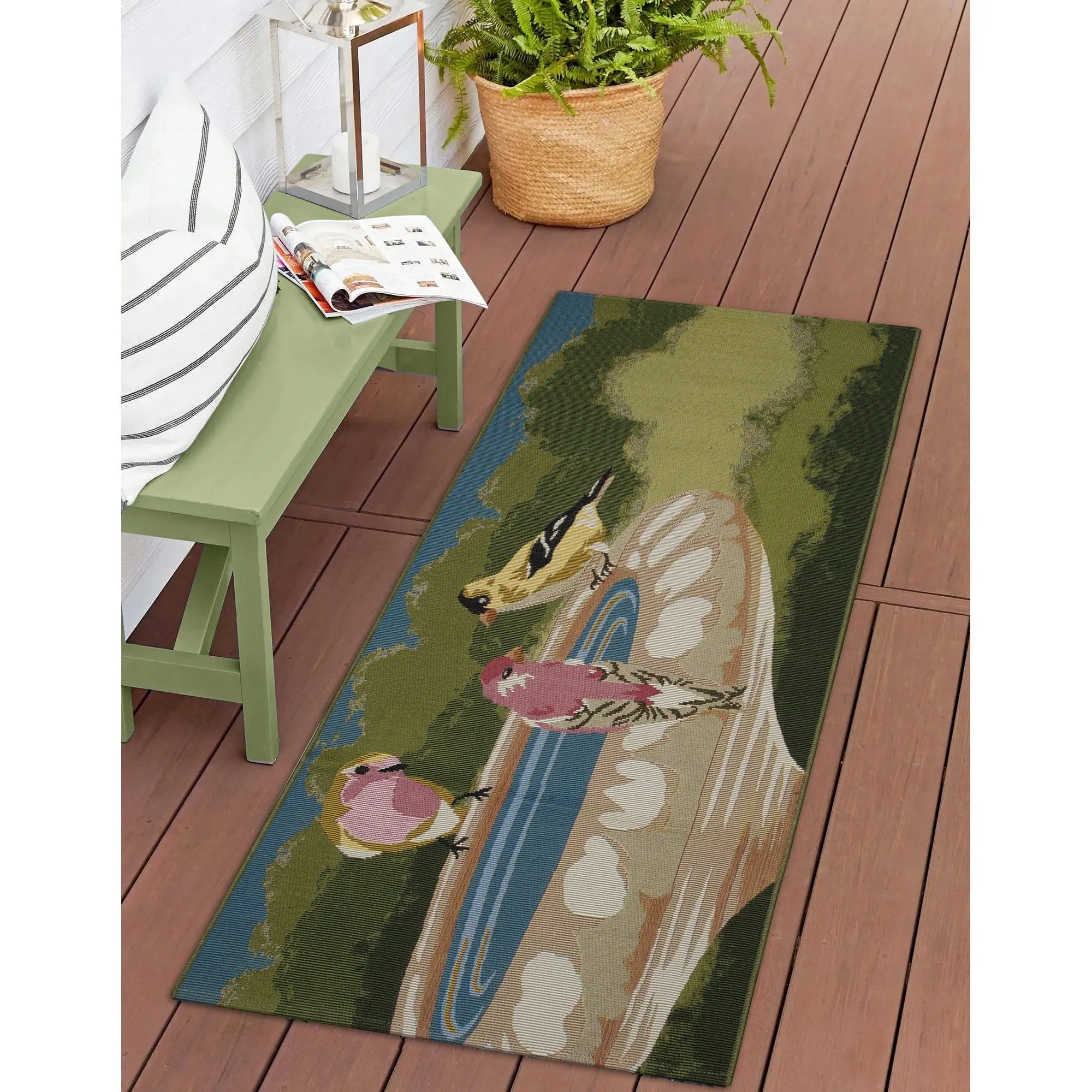 Liora Manne Esencia Bathing Birdies Indoor/Outdoor Mat