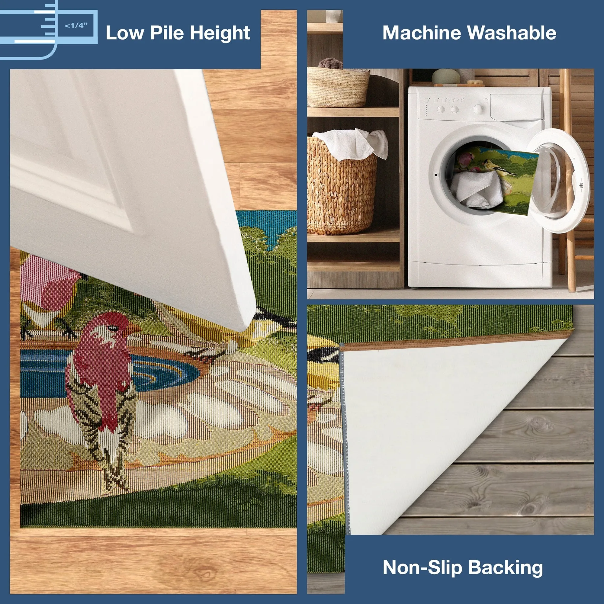 Liora Manne Esencia Bathing Birdies Indoor/Outdoor Mat