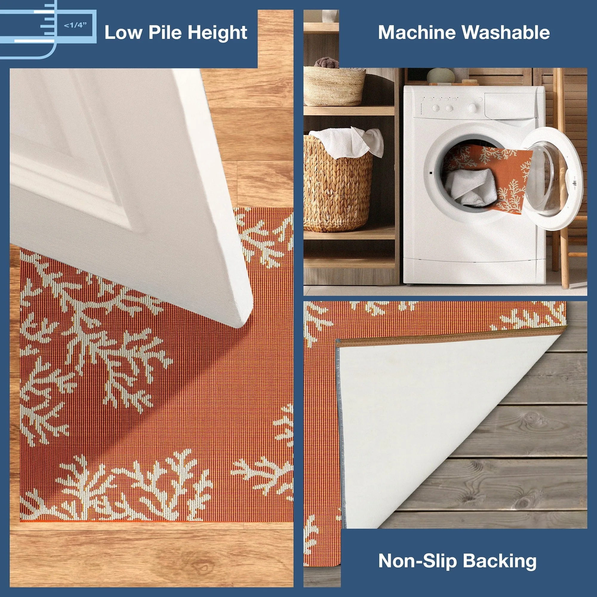 Liora Manne Esencia Coral Edge Indoor/Outdoor Mat