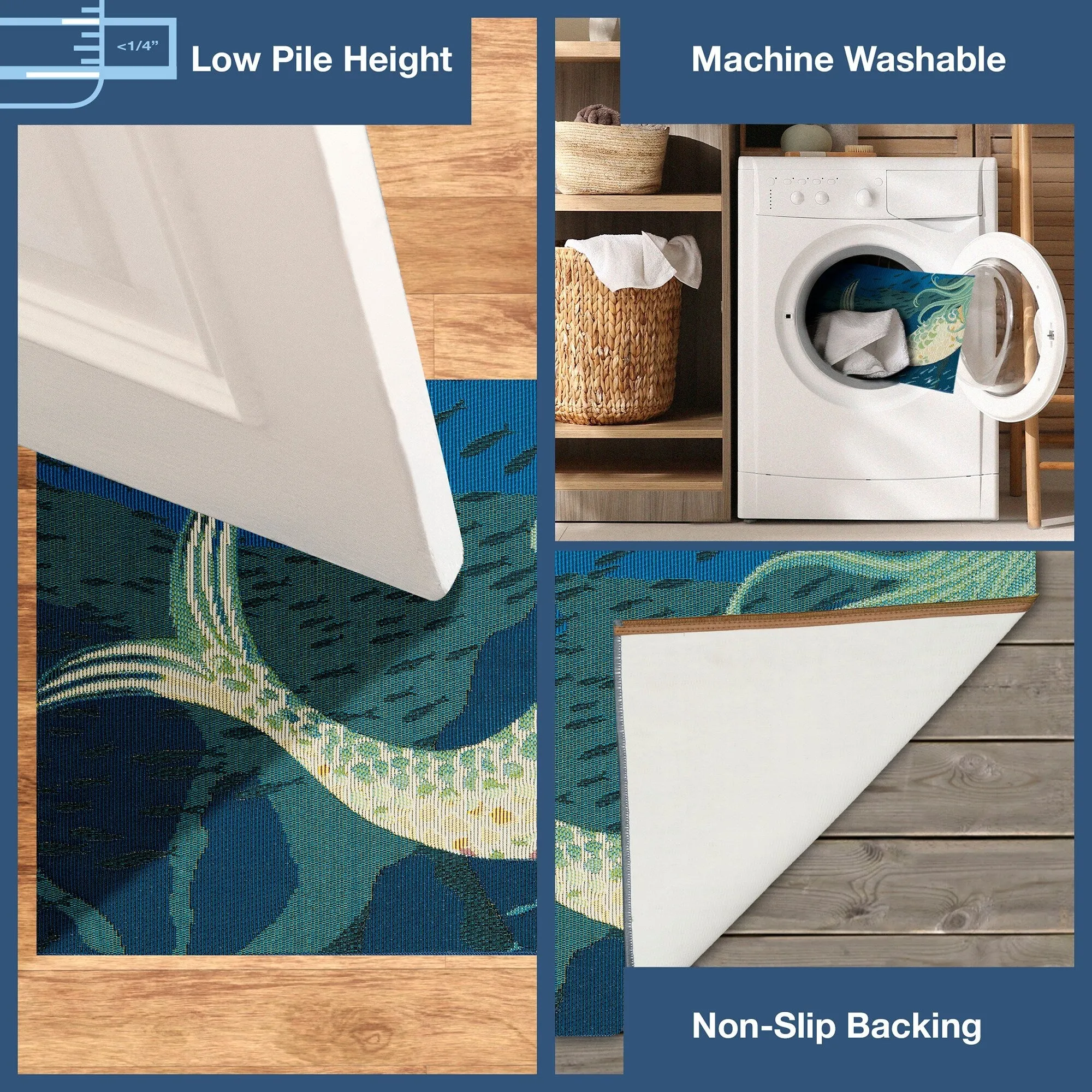 Liora Manne Esencia Mermaids Are Real Indoor/Outdoor Mat