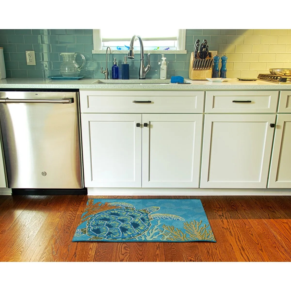 Liora Manne Esencia Seaturtle Garden Indoor/Outdoor Mat