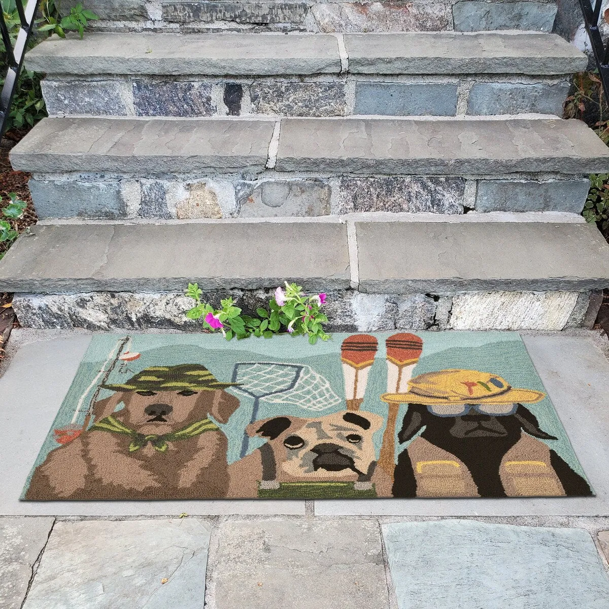 Liora Manne Frontporch Fishing Patrol Indoor/Outdoor Rug - 2'6 x 4'
