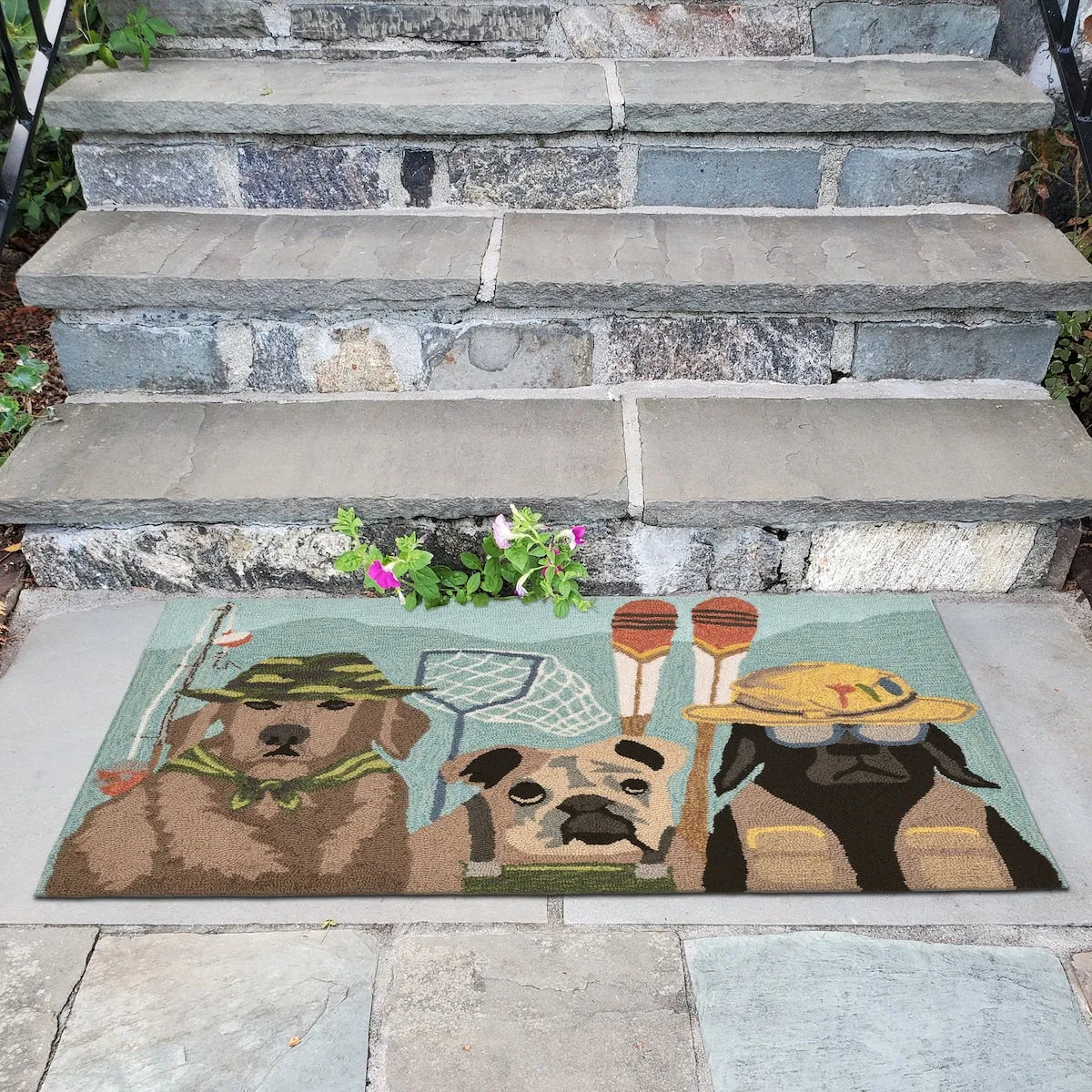 Liora Manne Frontporch Fishing Patrol Indoor/Outdoor Rug