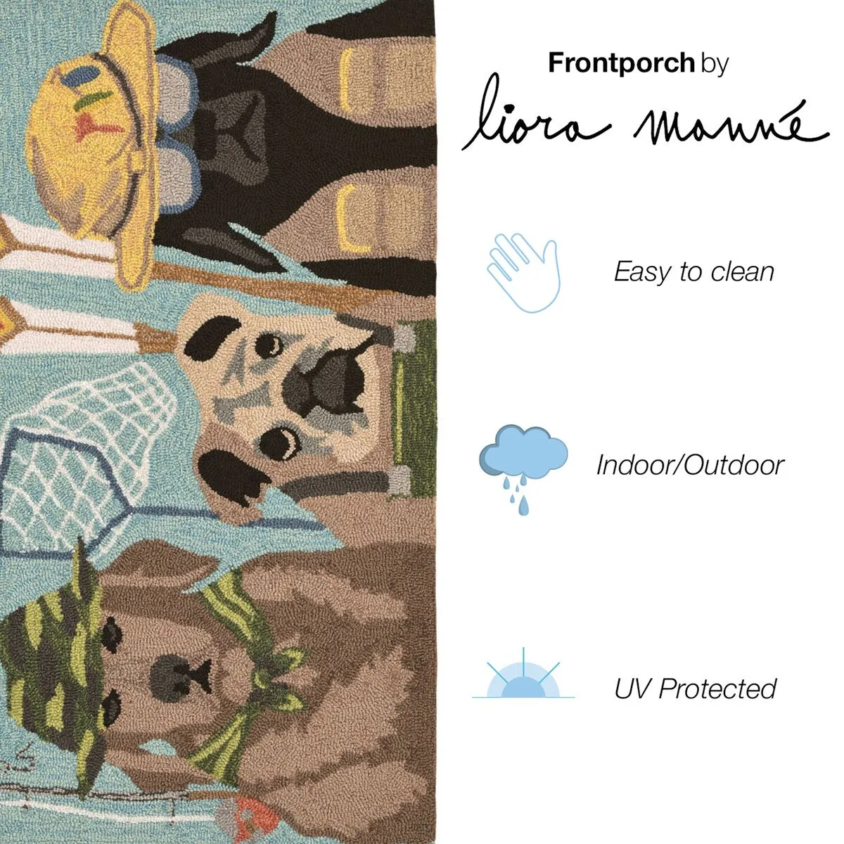 Liora Manne Frontporch Fishing Patrol Indoor/Outdoor Rug