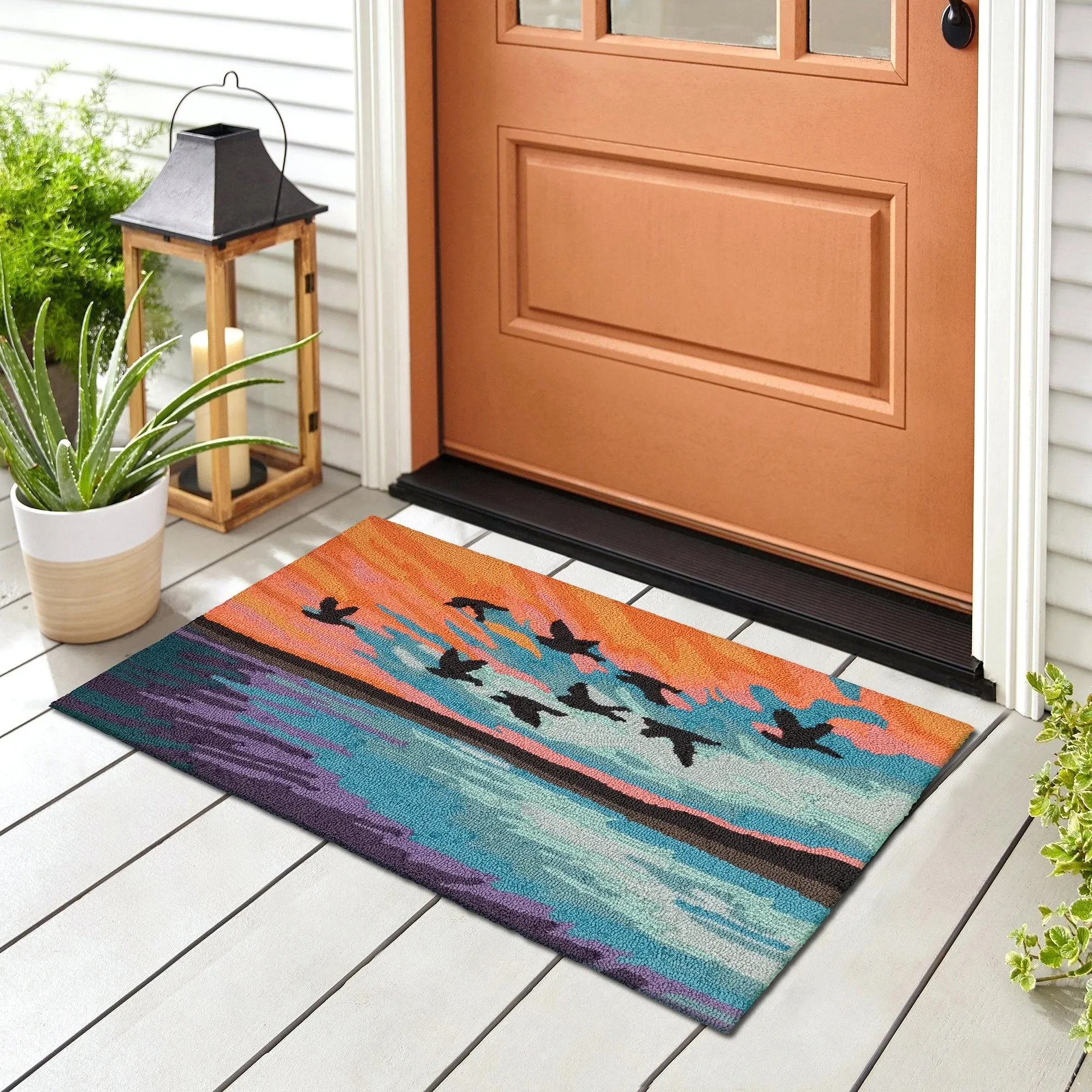 Liora Manne Frontporch Flock Indoor/Outdoor Rug