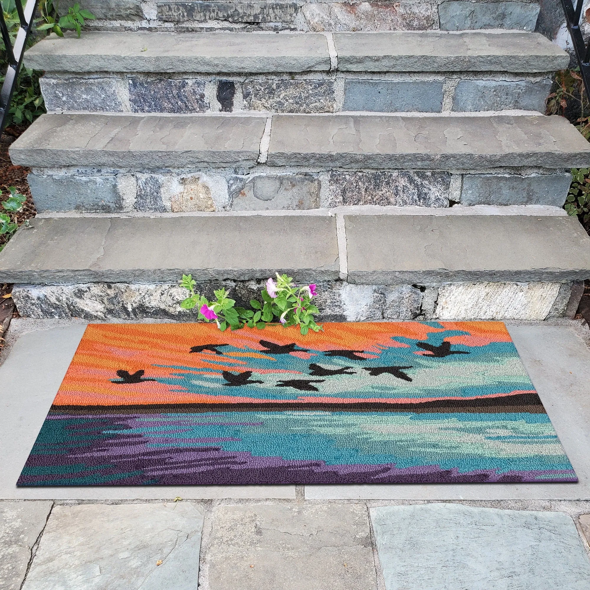 Liora Manne Frontporch Flock Indoor/Outdoor Rug