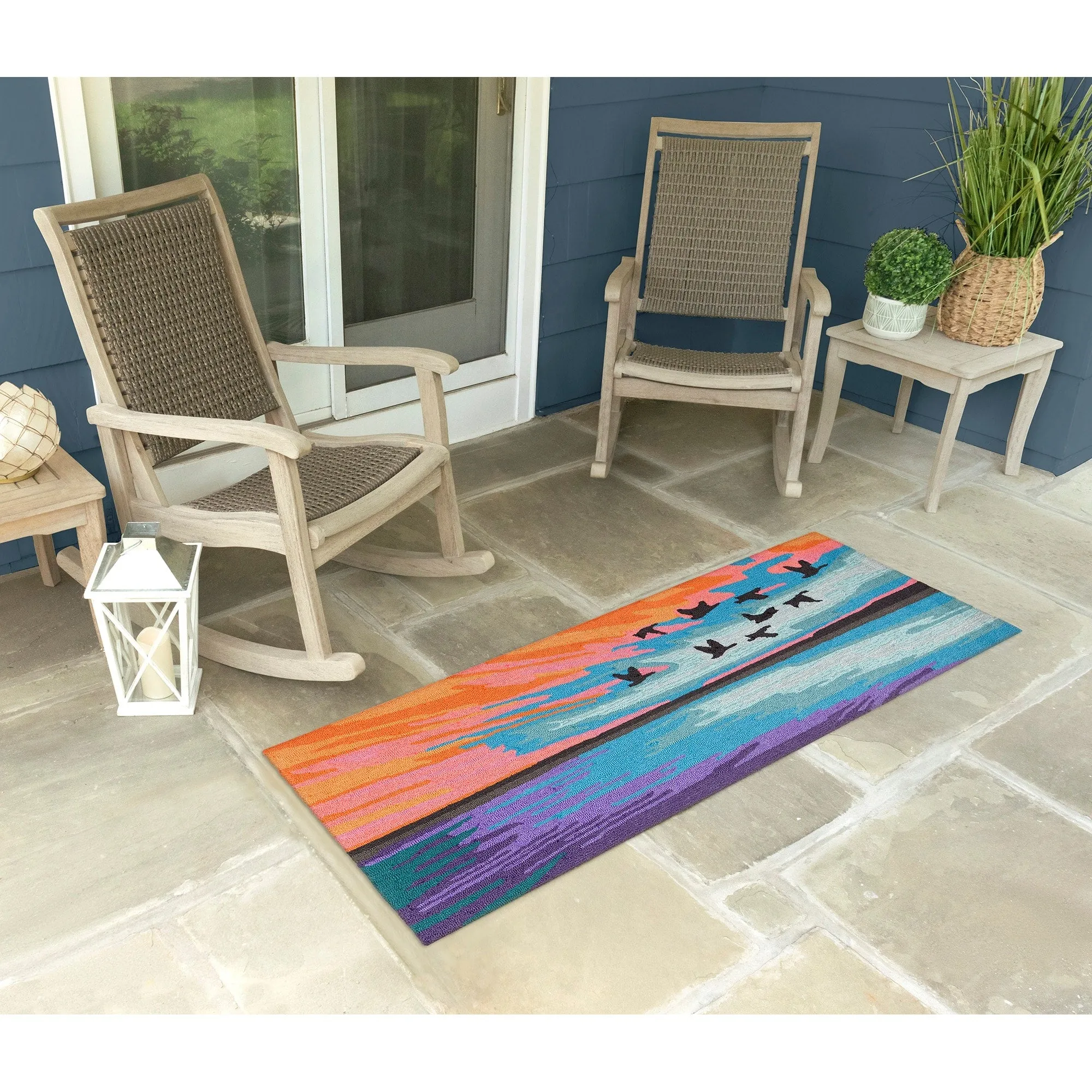 Liora Manne Frontporch Flock Indoor/Outdoor Rug