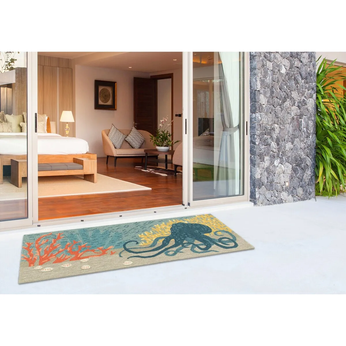 Liora Manne Frontporch Octopus Indoor/Outdoor Rug