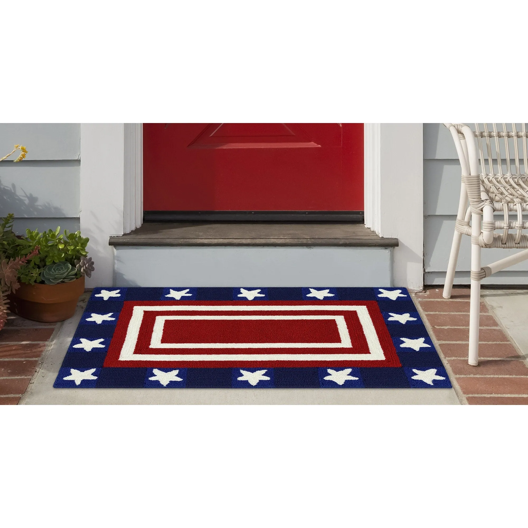 Liora Manne Frontporch Patriotic Pendant Indoor/Outdoor Rug