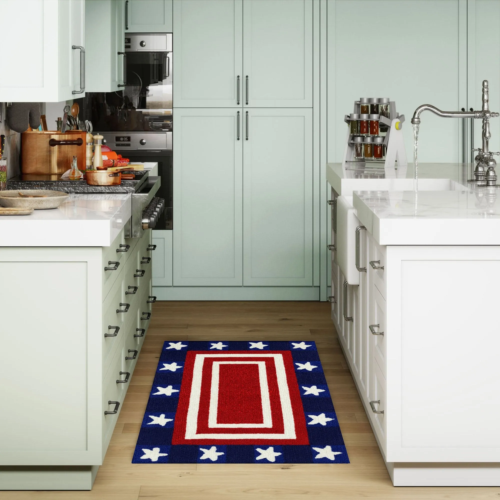 Liora Manne Frontporch Patriotic Pendant Indoor/Outdoor Rug