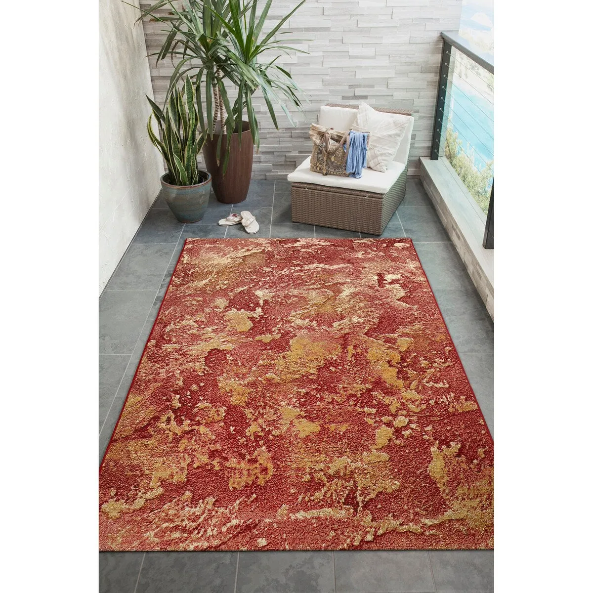 Liora Manne Marina Lava Indoor/Outdoor Rug