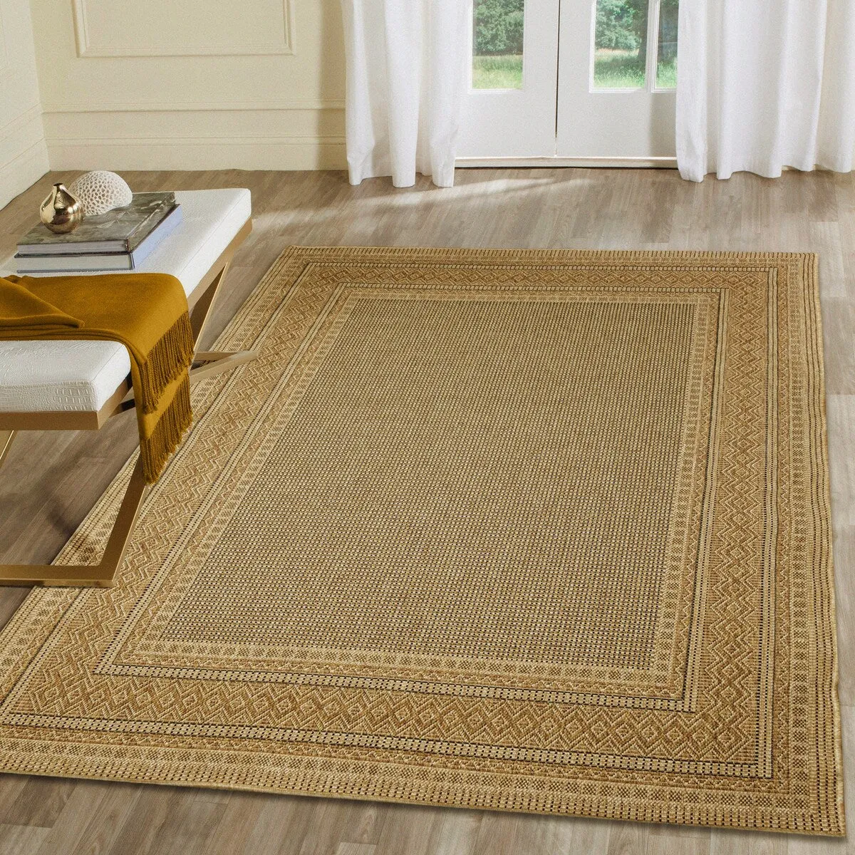 Liora Manne Monterey Diamond Border Indoor/Outdoor Rug