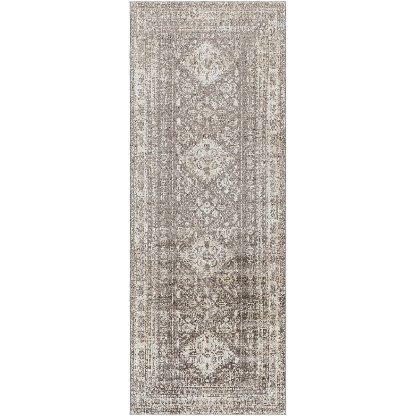 Livabliss Ambridge Machine Washable Traditional Diamond Area Rug