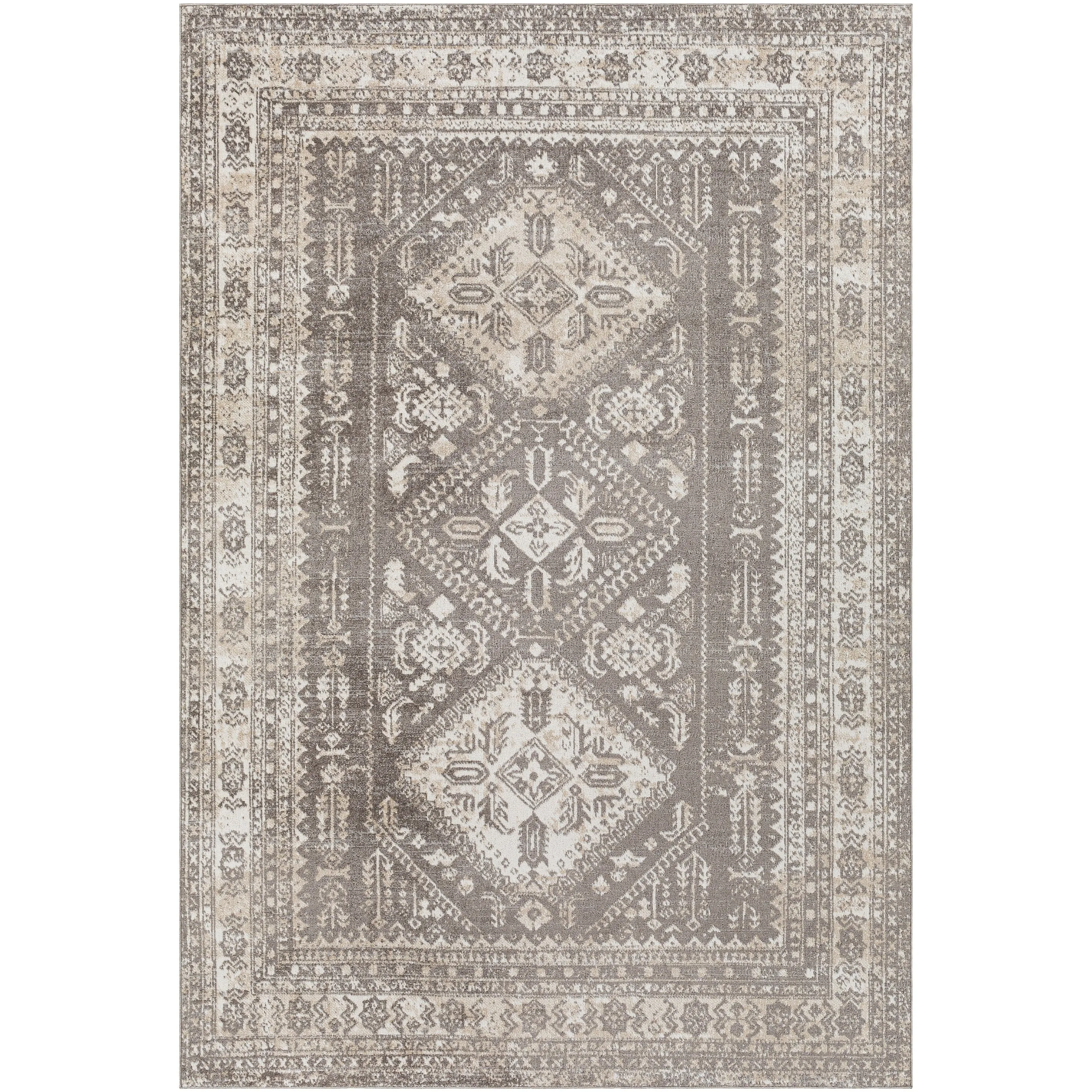 Livabliss Ambridge Machine Washable Traditional Diamond Area Rug
