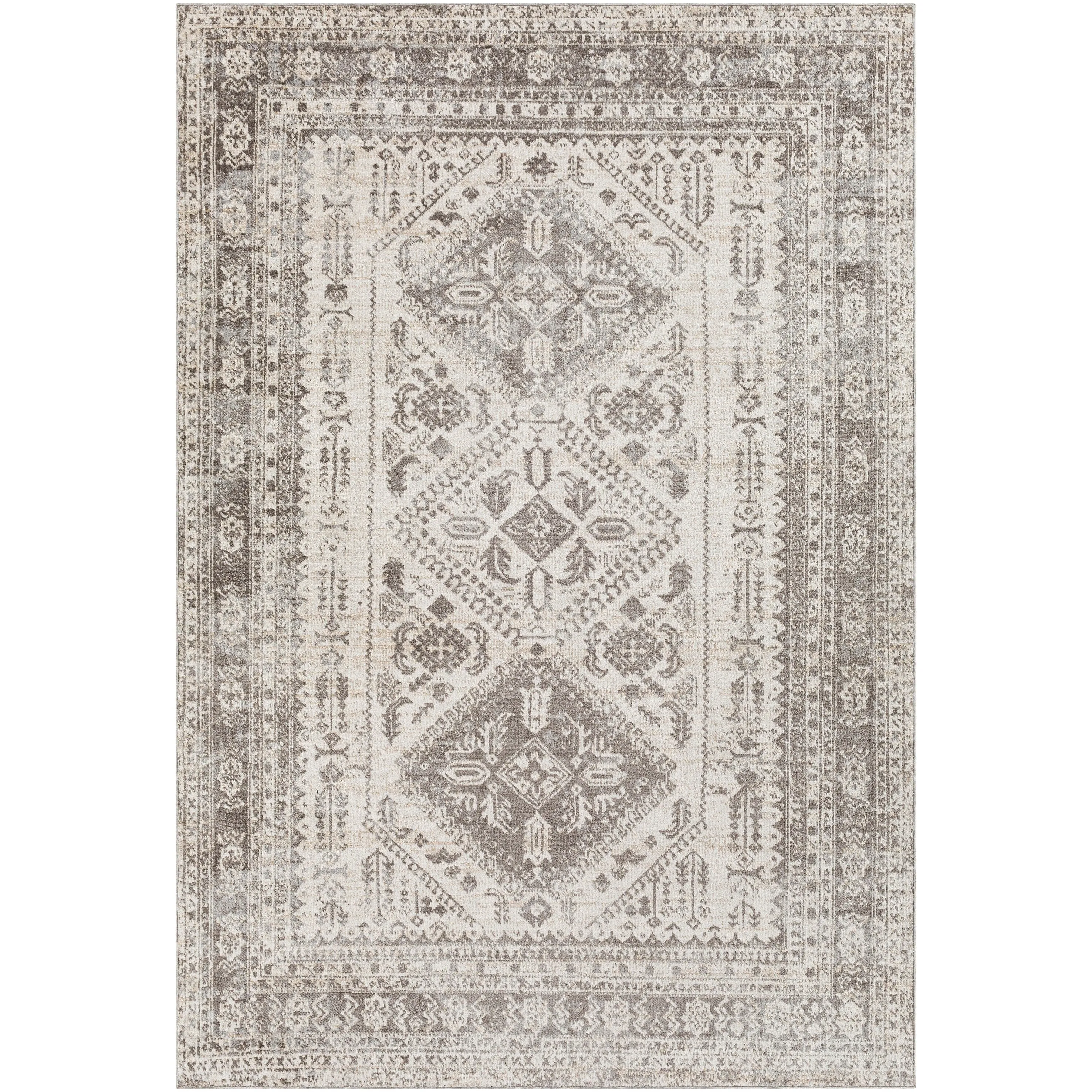 Livabliss Ambridge Machine Washable Traditional Diamond Area Rug