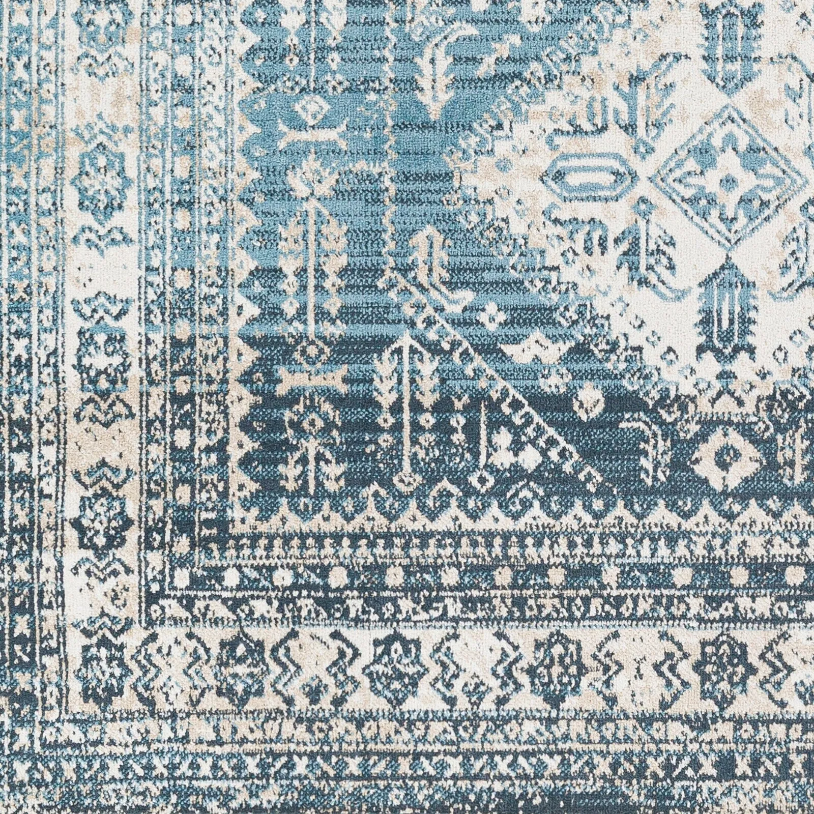 Livabliss Ambridge Machine Washable Traditional Diamond Area Rug