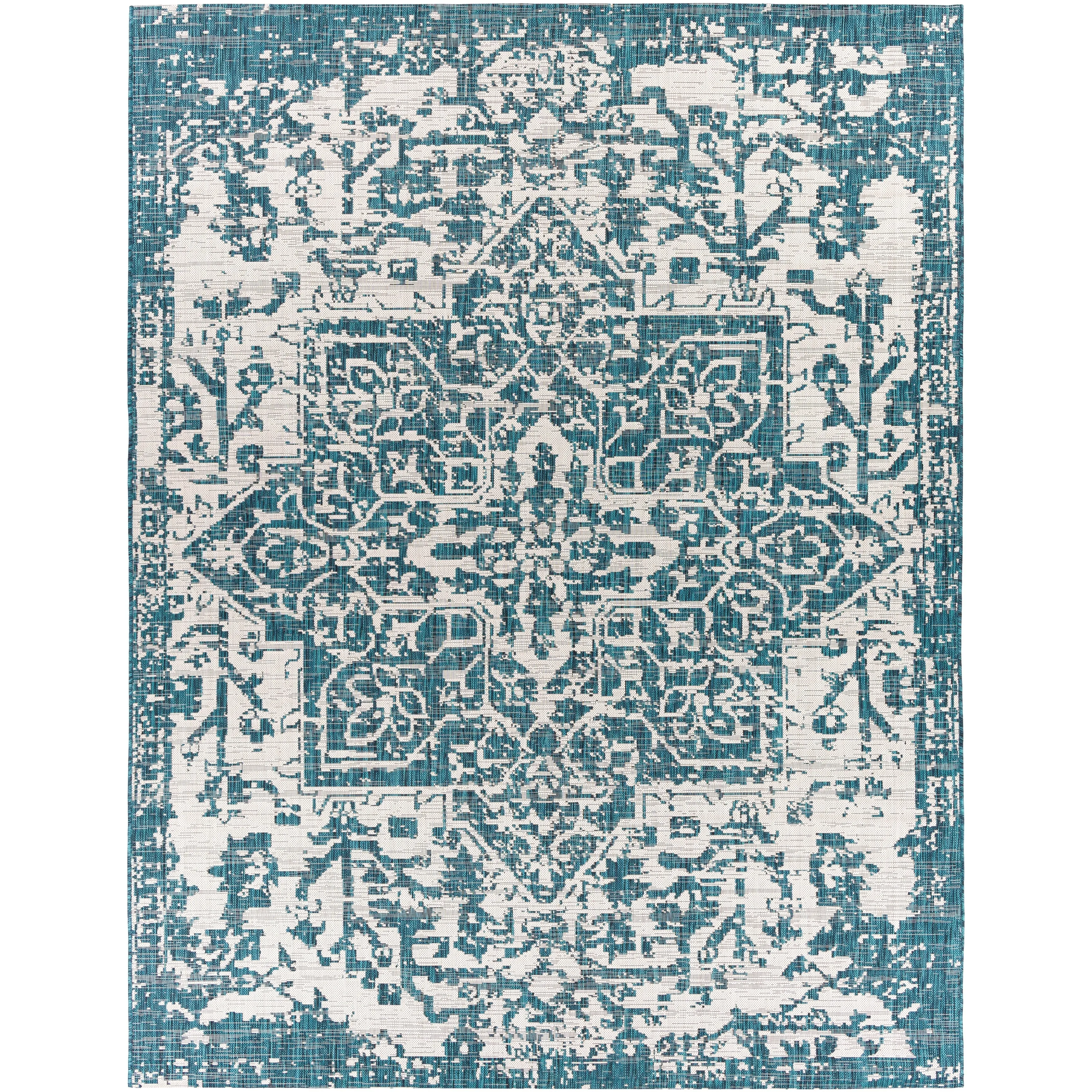 Livabliss Andell Indoor/ Outdoor Vintage Medallion Area Rug