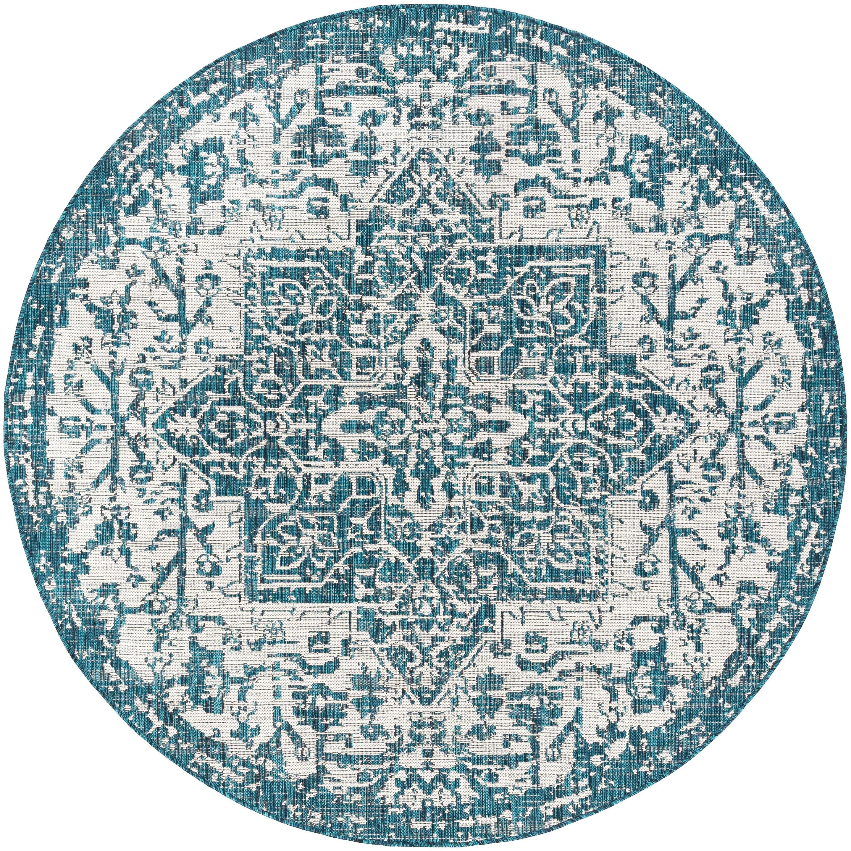 Livabliss Andell Indoor/ Outdoor Vintage Medallion Area Rug