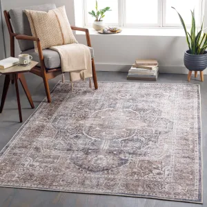 Livabliss Aravind Traditional Medallion Machine Washable Area Rug