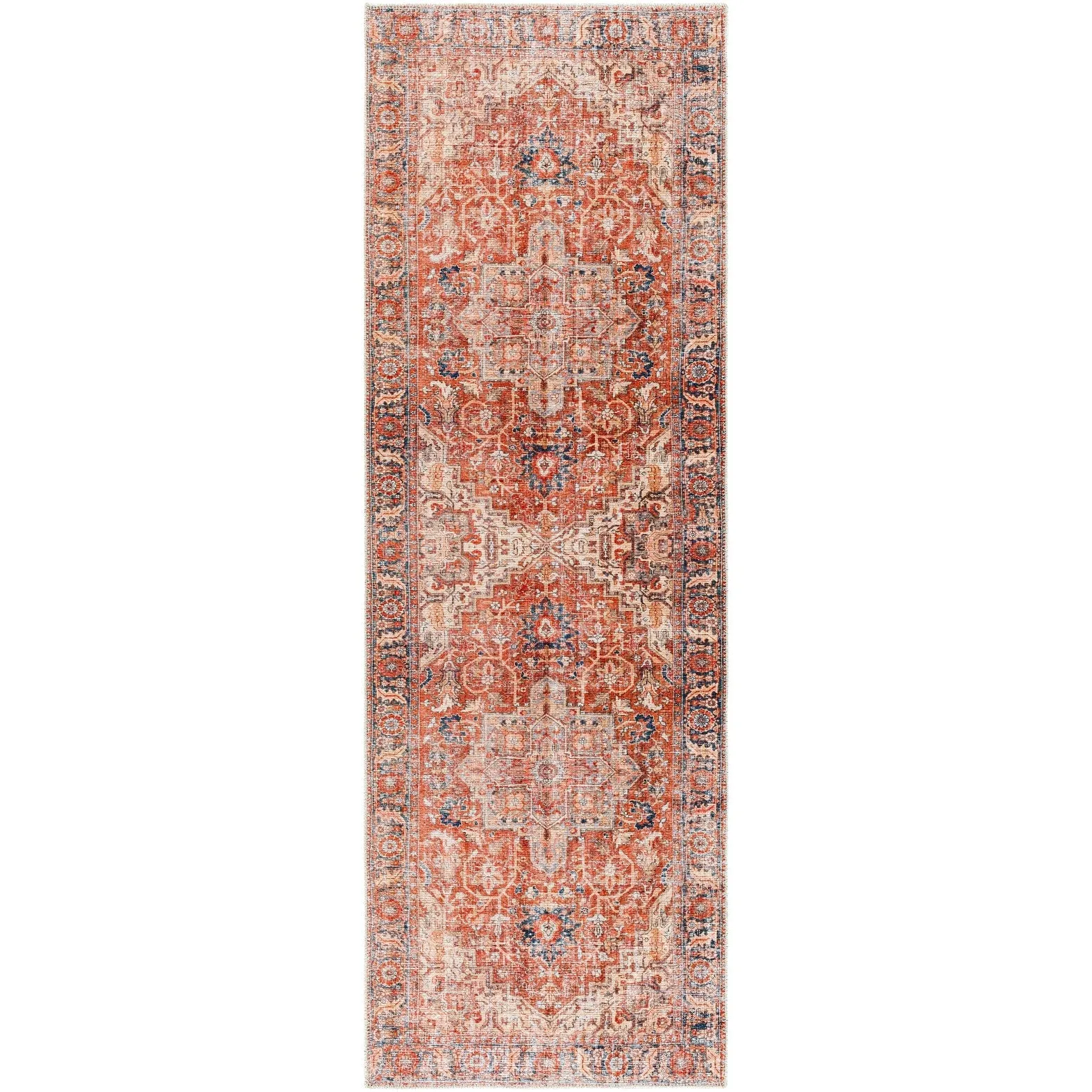 Livabliss Balbinus Traditional Medallion Machine Washable Area Rug