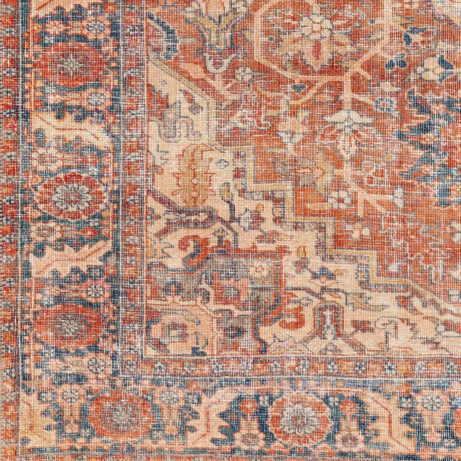 Livabliss Balbinus Traditional Medallion Machine Washable Area Rug