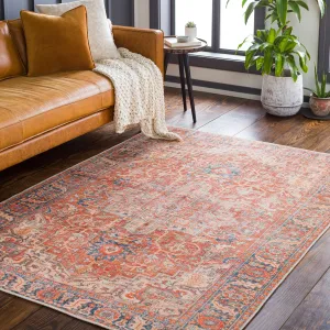Livabliss Balbinus Traditional Medallion Machine Washable Area Rug