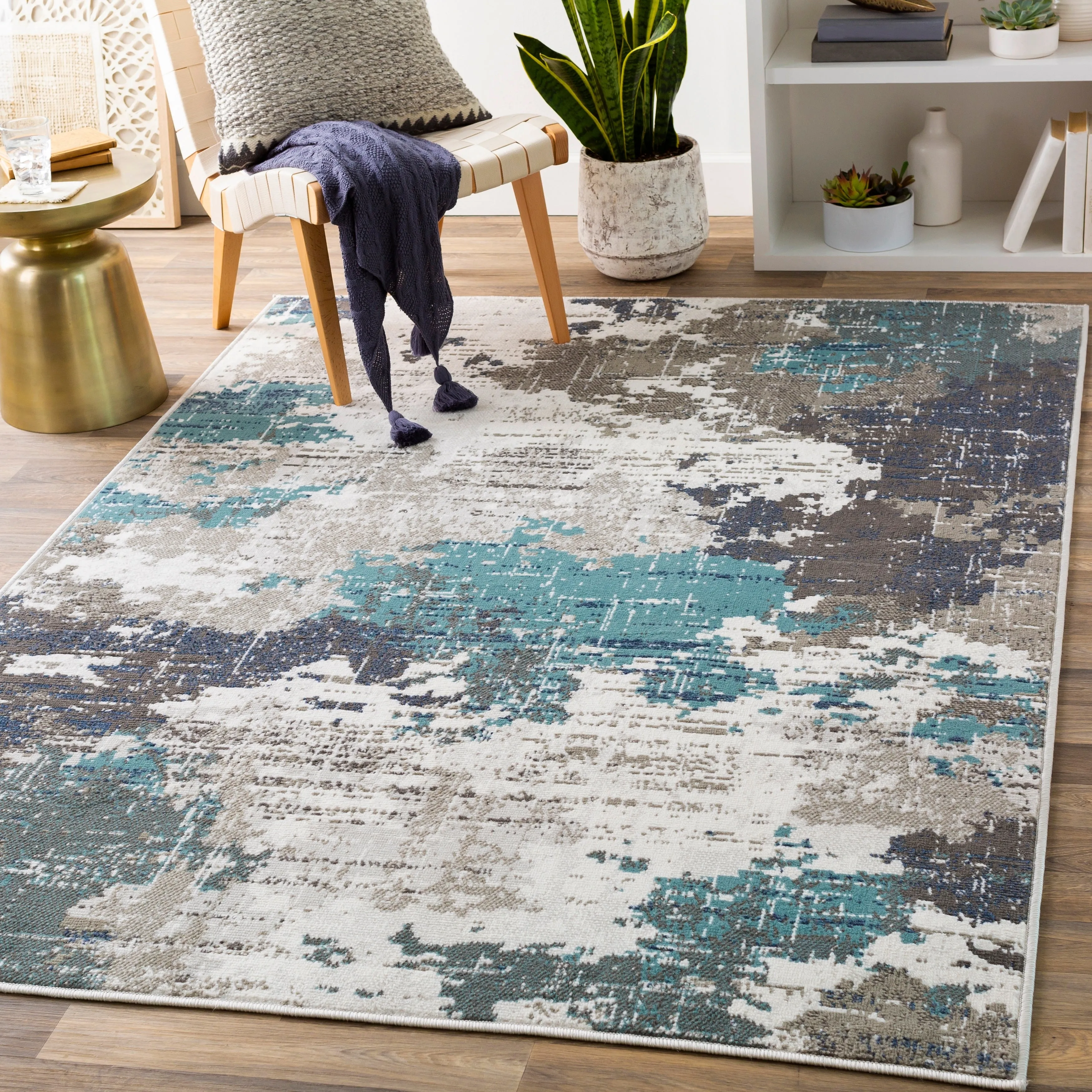 Livabliss Barbara Abstract Industrial Area Rug