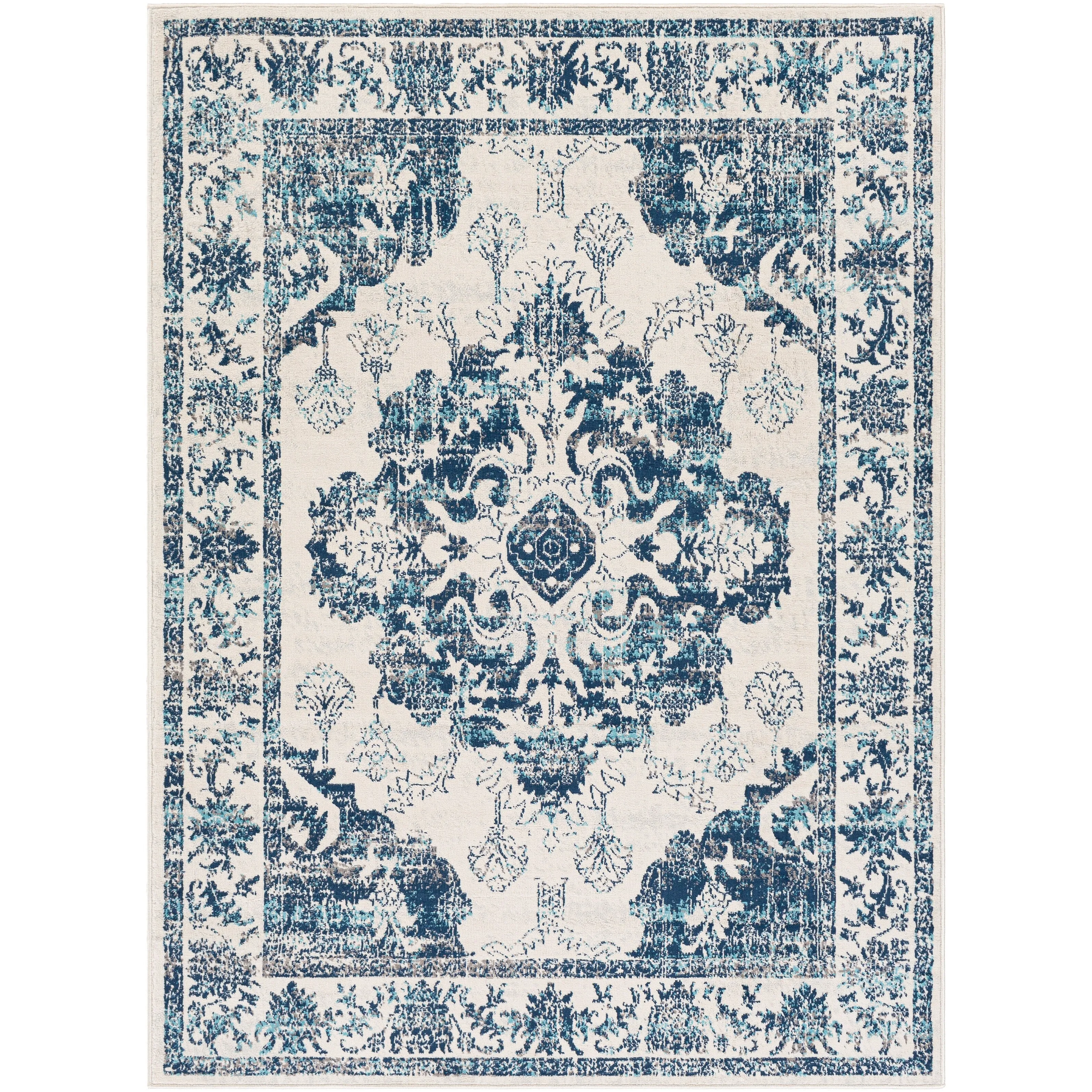 Livabliss Bellflower Distressed Oriental Area Rug