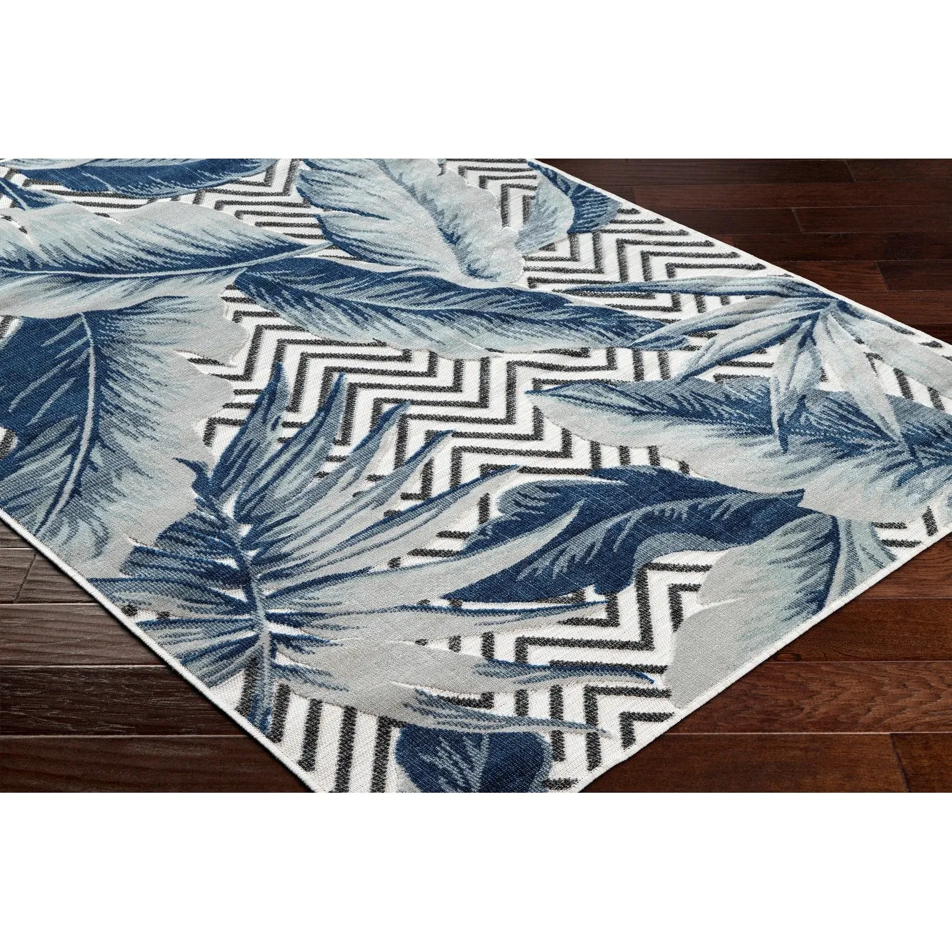 Livabliss Cabo Indoor/ Outdoor Chevron Tropical Area Rug