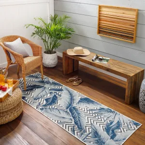 Livabliss Cabo Indoor/ Outdoor Chevron Tropical Area Rug