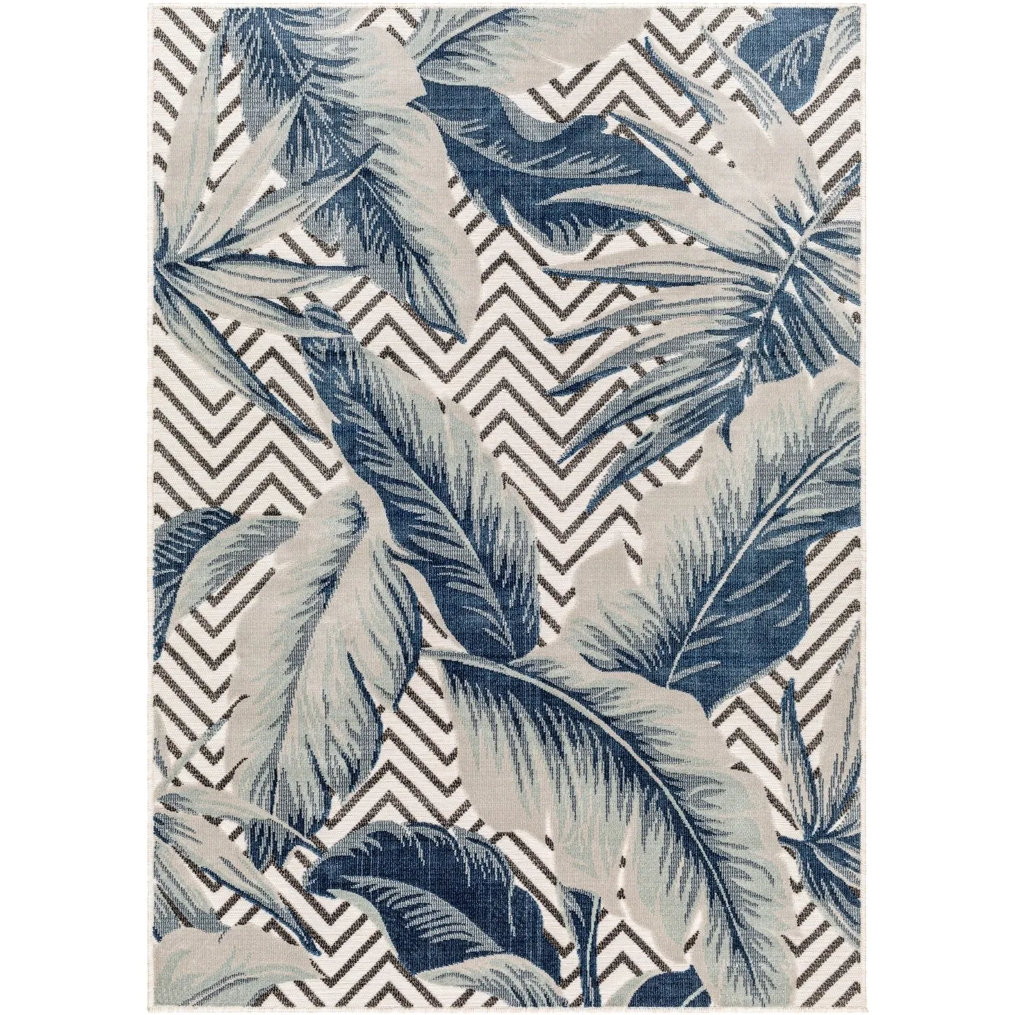 Livabliss Cabo Indoor/ Outdoor Chevron Tropical Area Rug