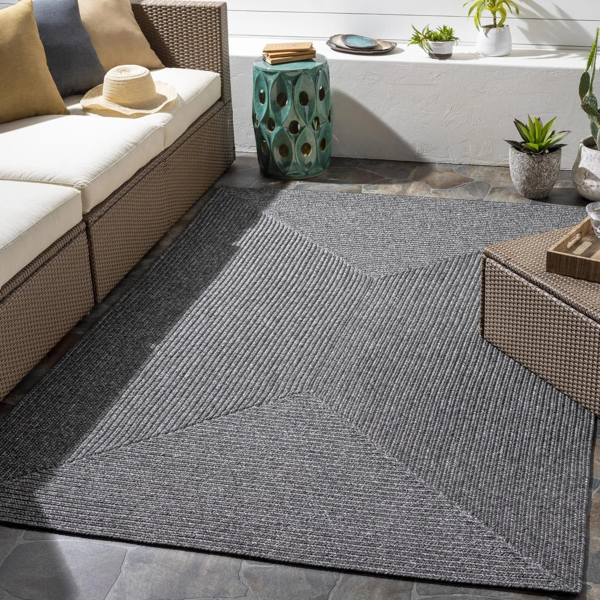 Livabliss Chesapeake Bay Country Stripe Outdoor Area Rug