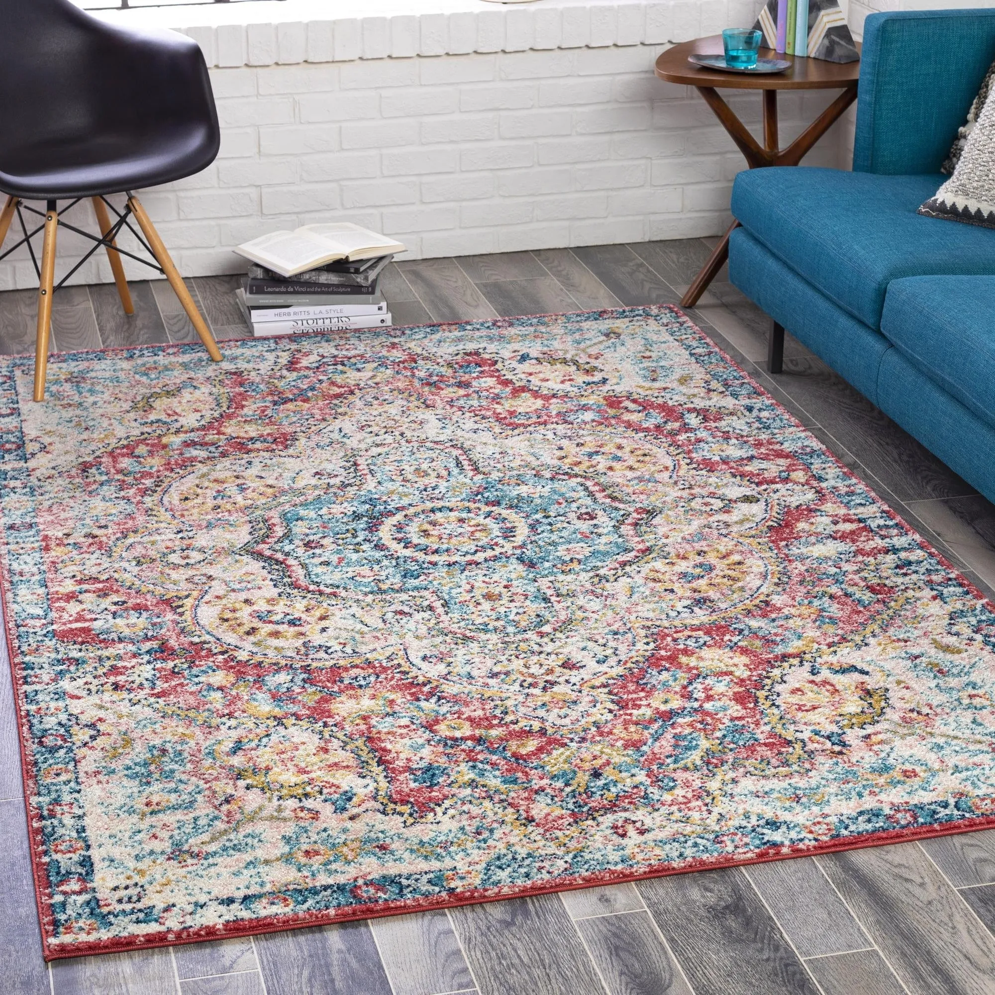 Livabliss Elaziz Updated Traditional Medallion Area Rug