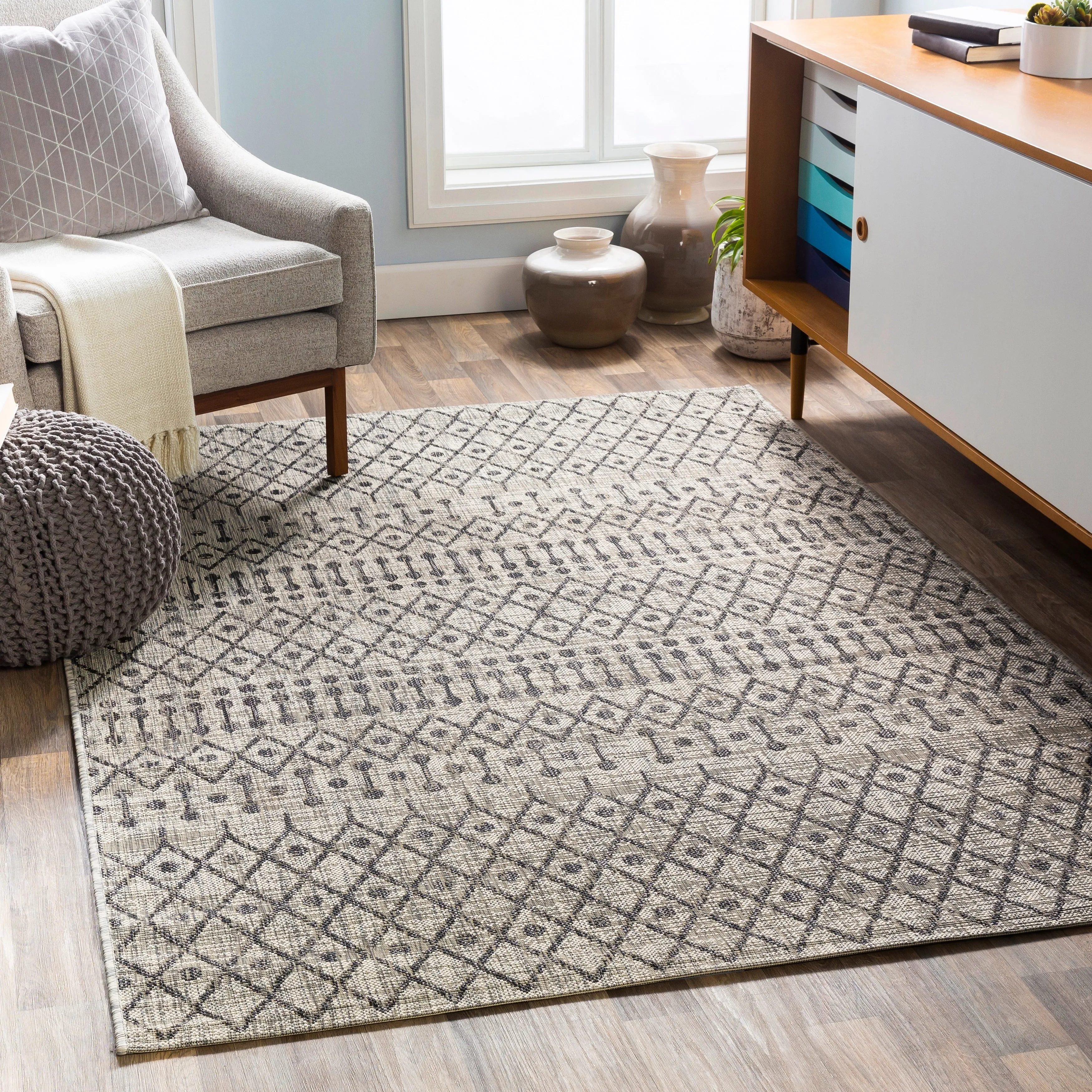 Livabliss Elpida Indoor/ Outdoor Moroccan Stripe Area Rug
