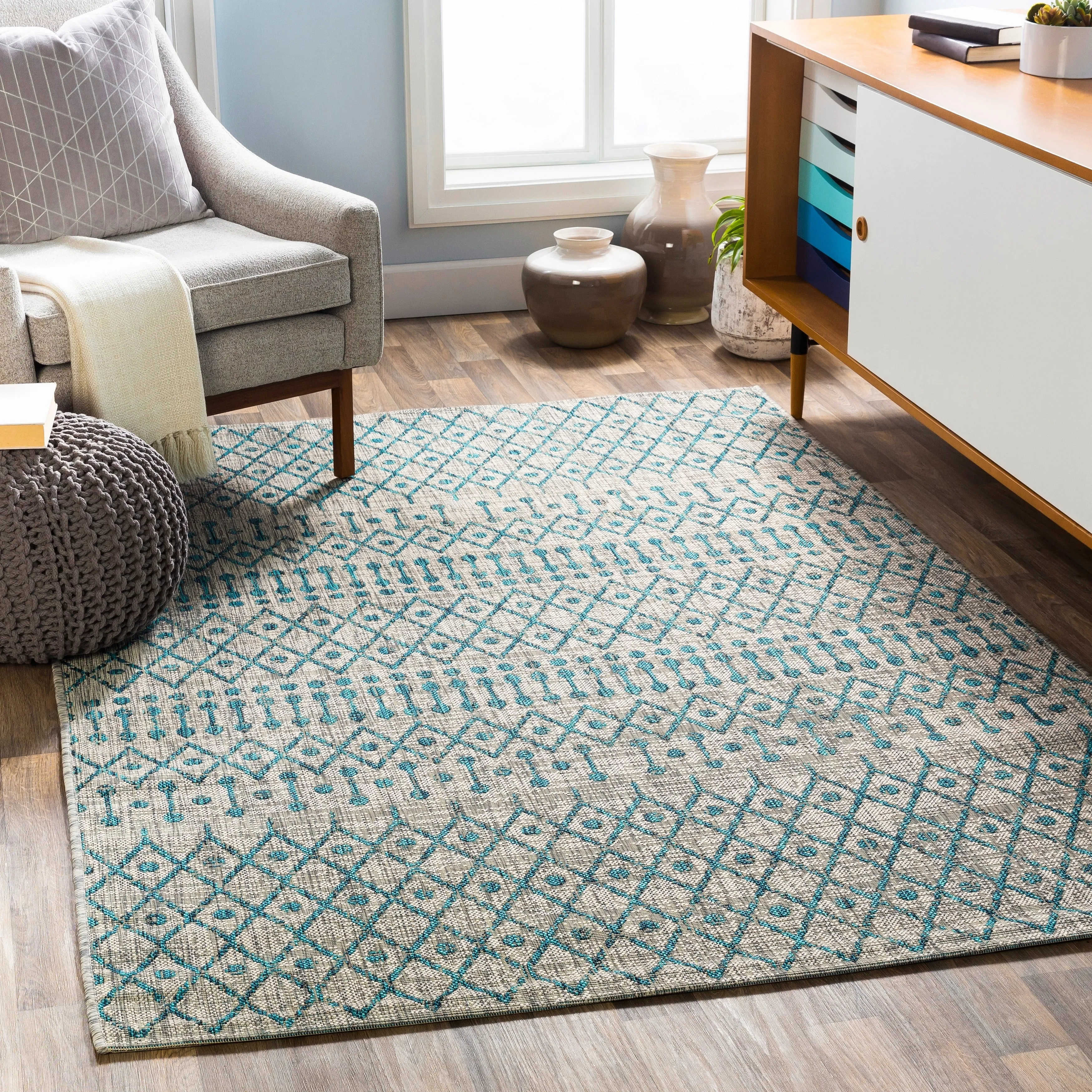 Livabliss Elpida Indoor/ Outdoor Moroccan Stripe Area Rug