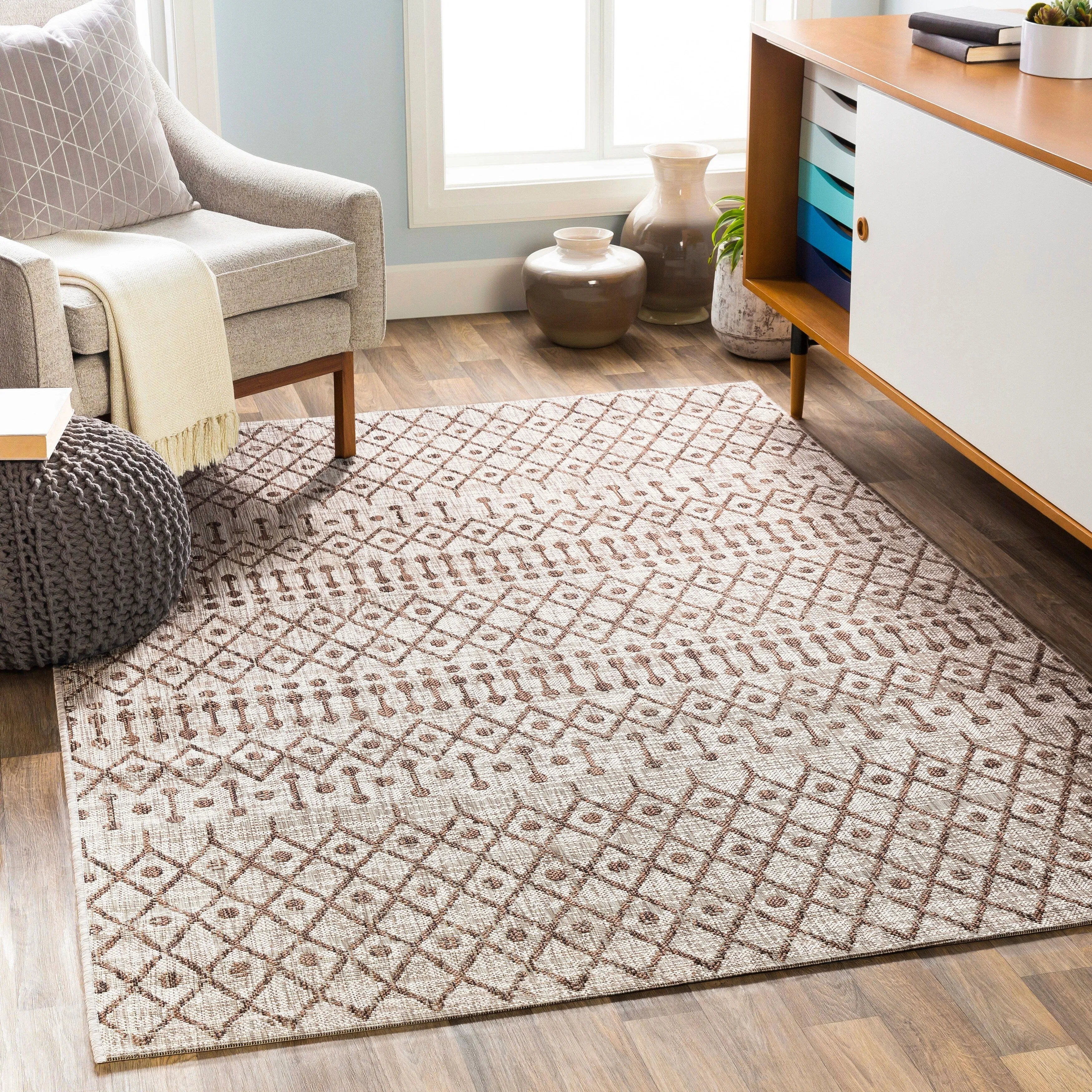Livabliss Elpida Indoor/ Outdoor Moroccan Stripe Area Rug