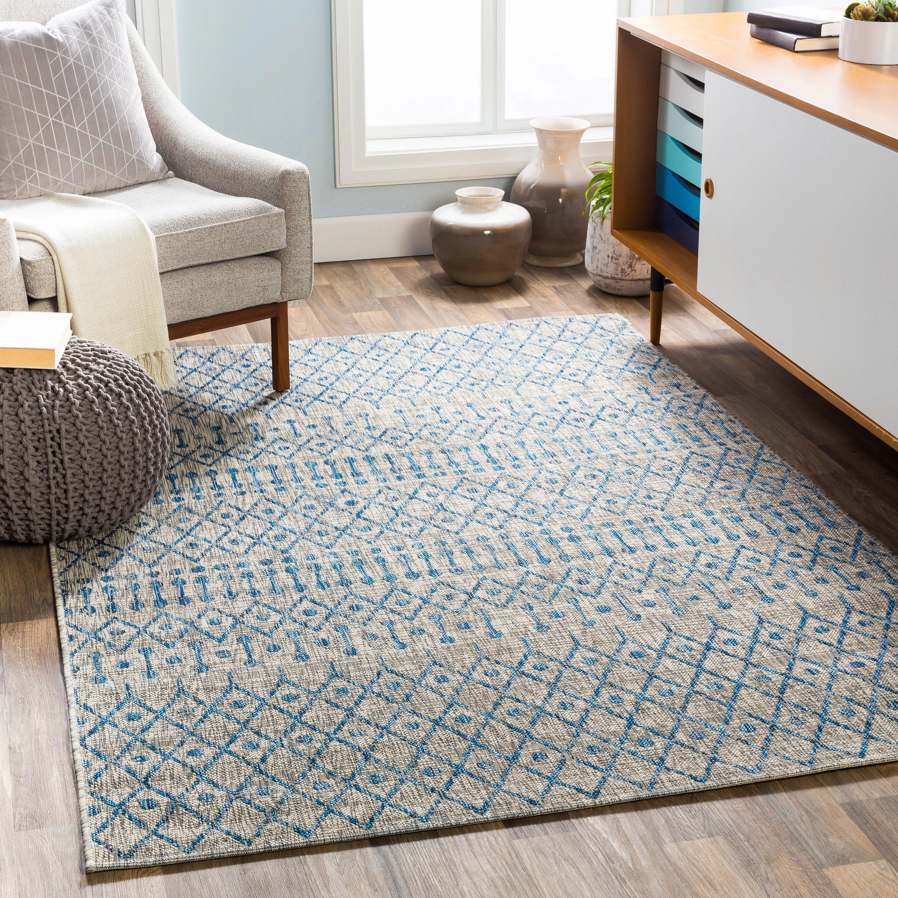 Livabliss Elpida Indoor/ Outdoor Moroccan Stripe Area Rug