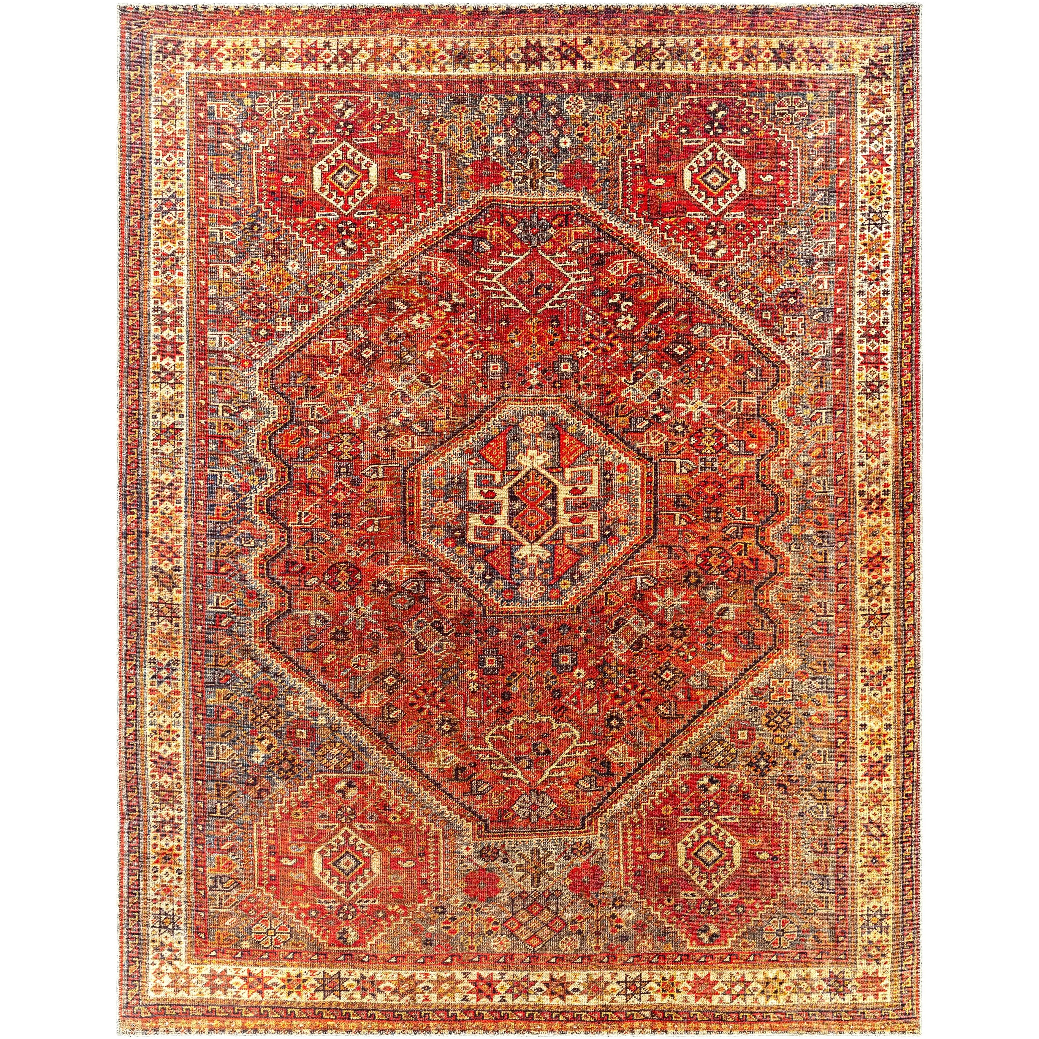 Livabliss Ernestina Machine Washable Medallion Area Rug