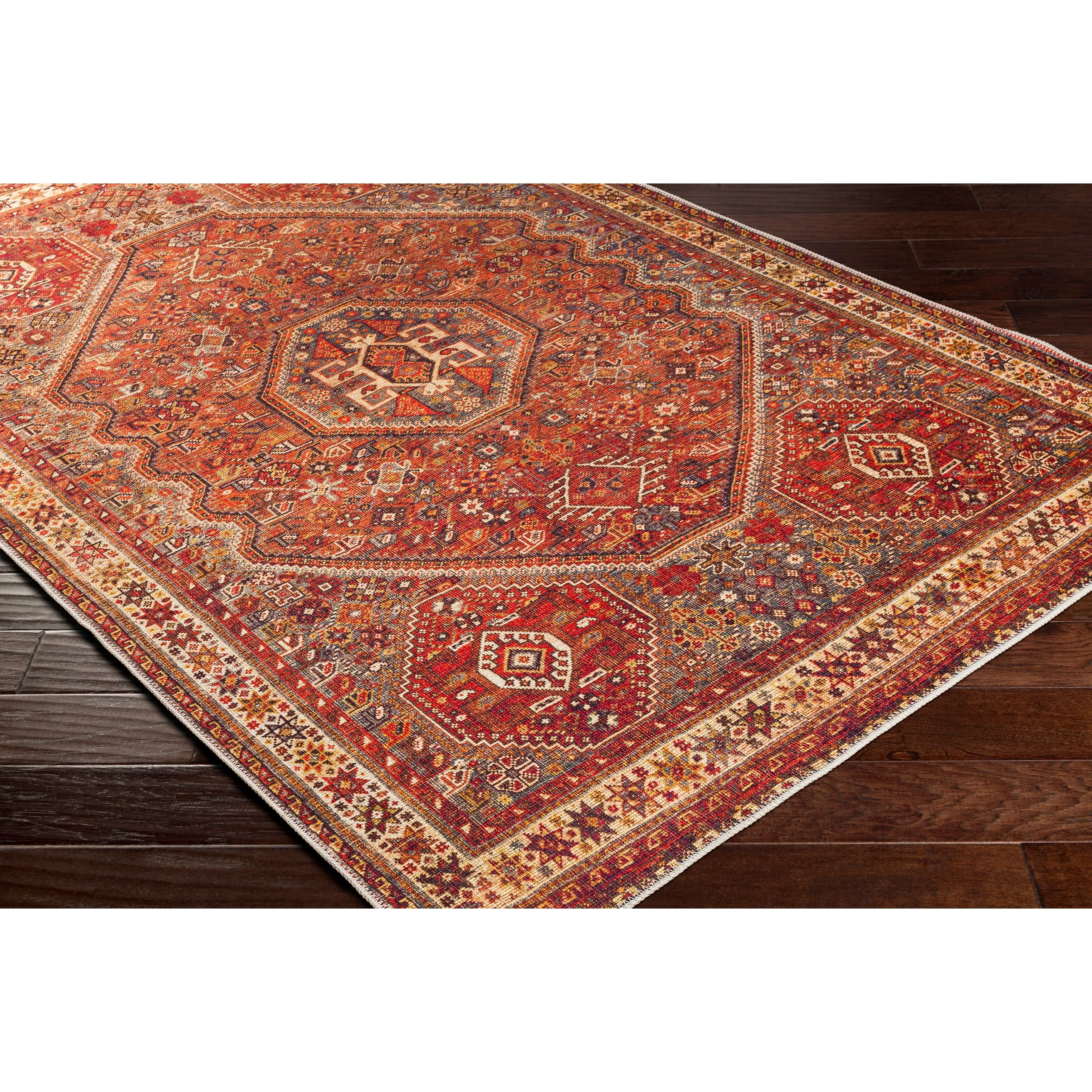 Livabliss Ernestina Machine Washable Medallion Area Rug
