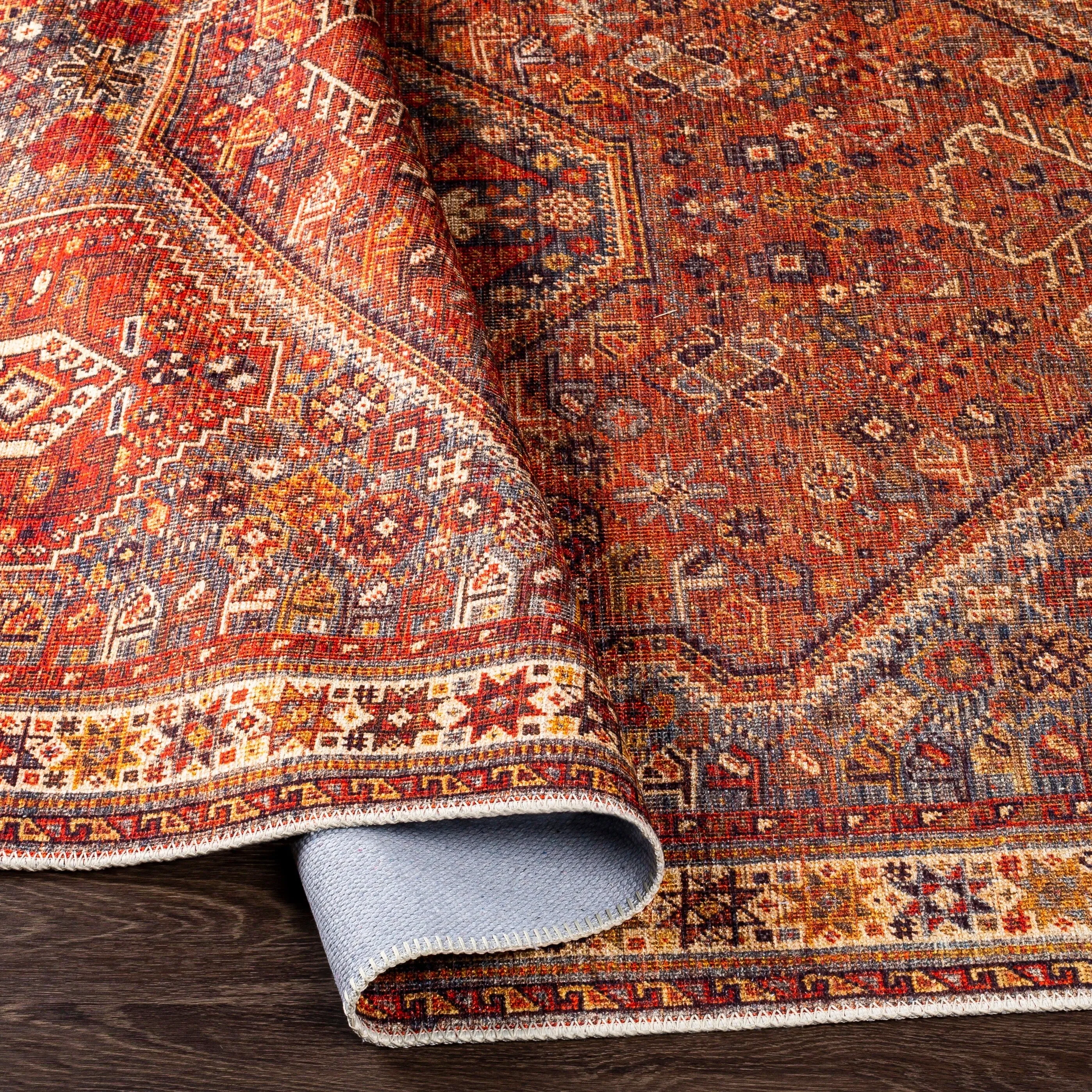 Livabliss Ernestina Machine Washable Medallion Area Rug