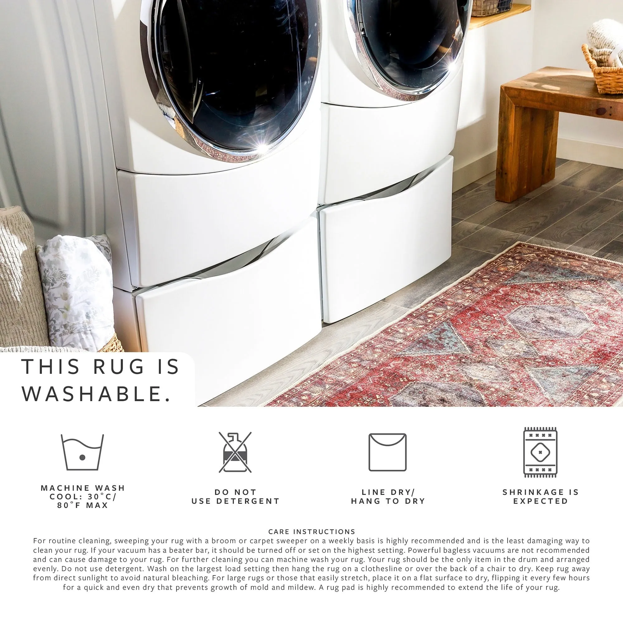 Livabliss Ernestina Machine Washable Medallion Area Rug
